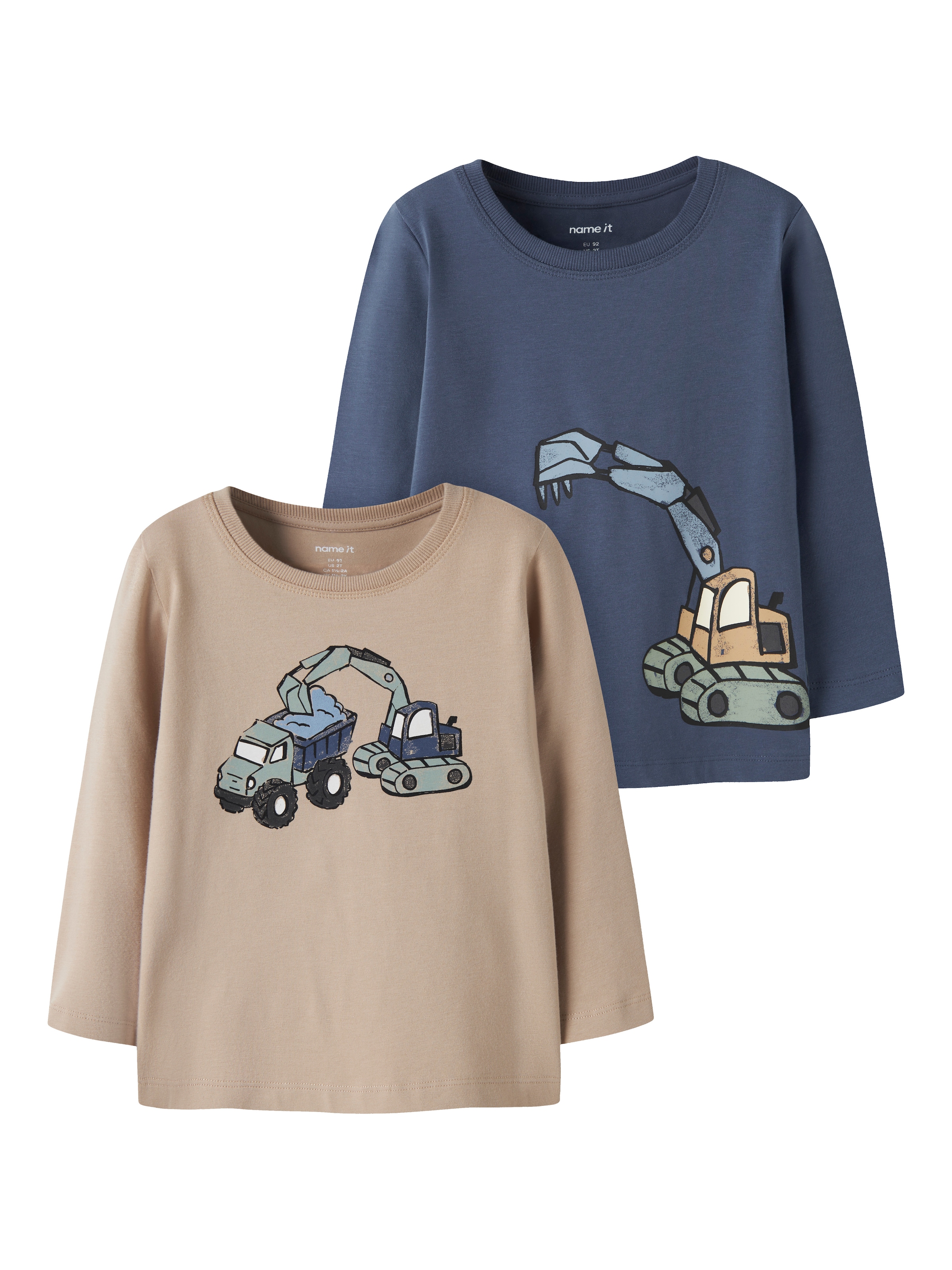 Name It Langarmshirt »NMMKARKE 2P LS TOP BOX« Packung, 2 Baumwollmischung, regular fit