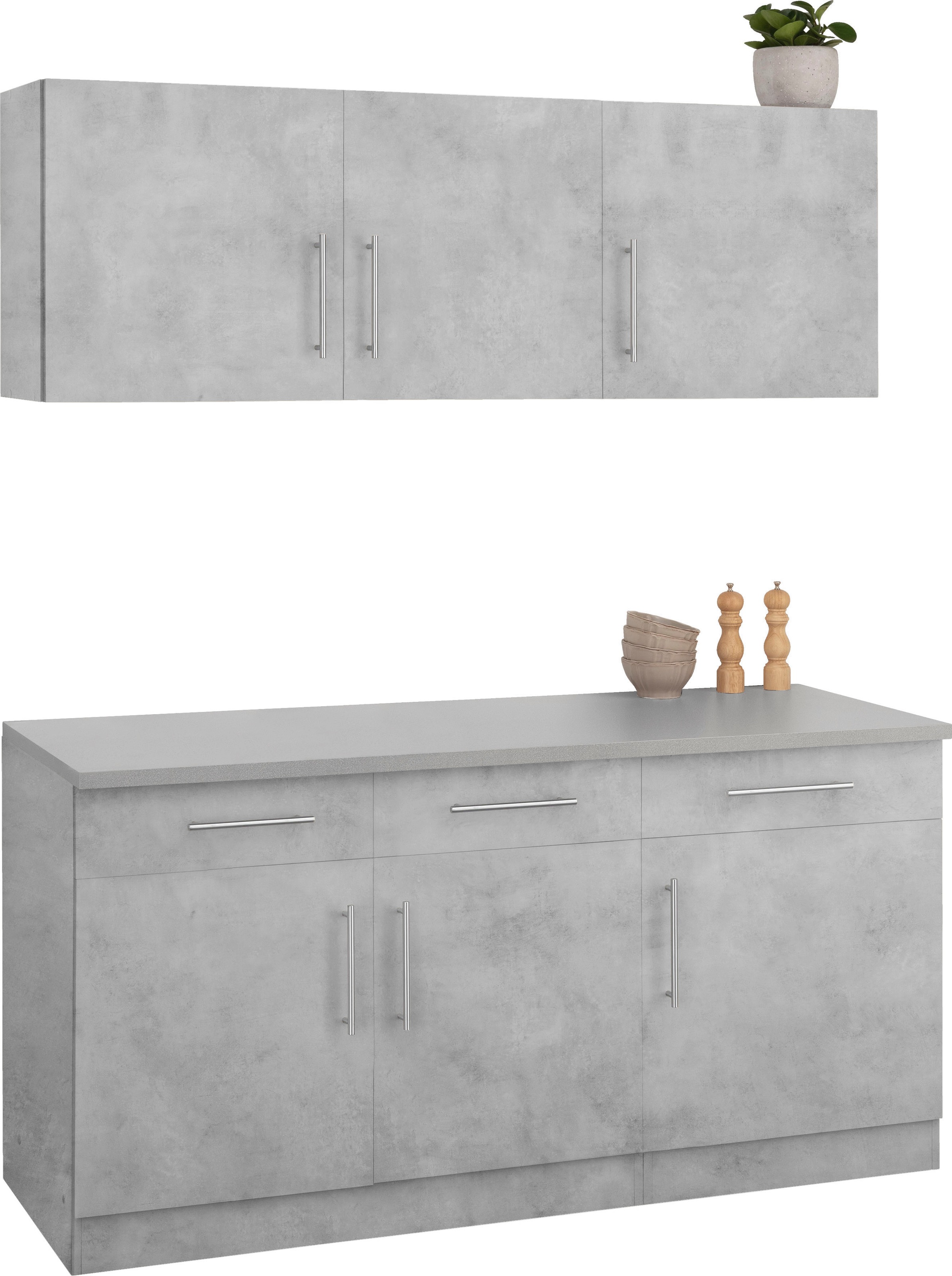 wiho Küchen Pantryküche »"Cali"«, ohne E-Geräte, Breite 160 cm