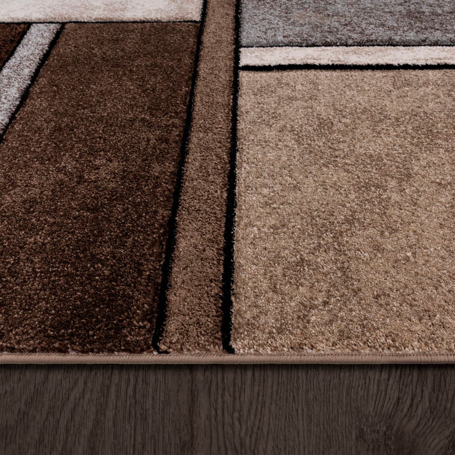 Paco Home Teppich »Brilliance 661« rechteckig 18 mm Höhe Kurzflor, modernes 3D-Patchwork Design
