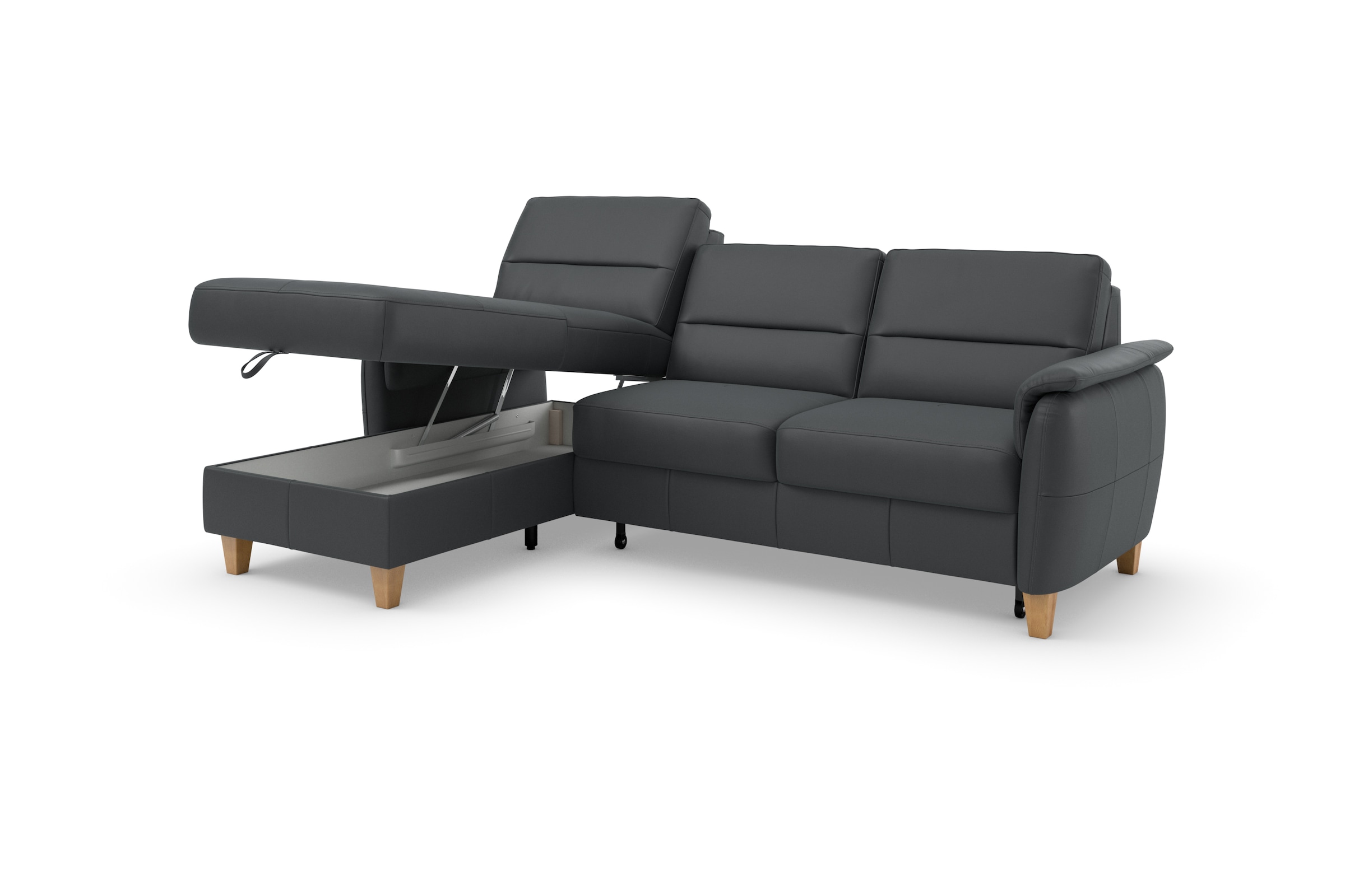 Home affaire Ecksofa »Palmera L-Form«, Federkern, wahlweise mit Bettfunktion und mit/ohne Bettkasten