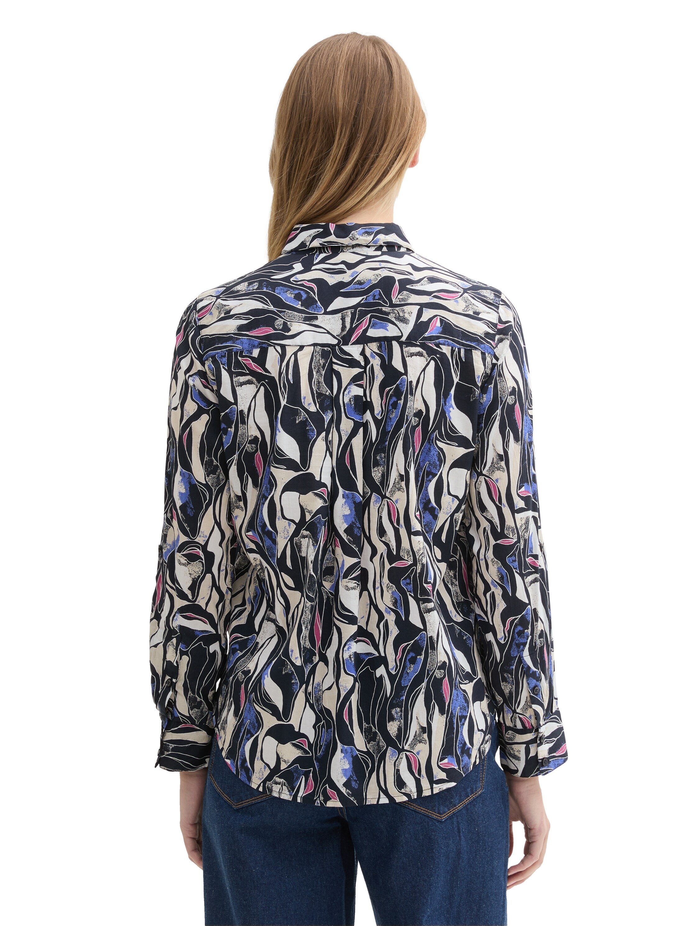 TOM TAILOR Langarmbluse, mit All-Over Print