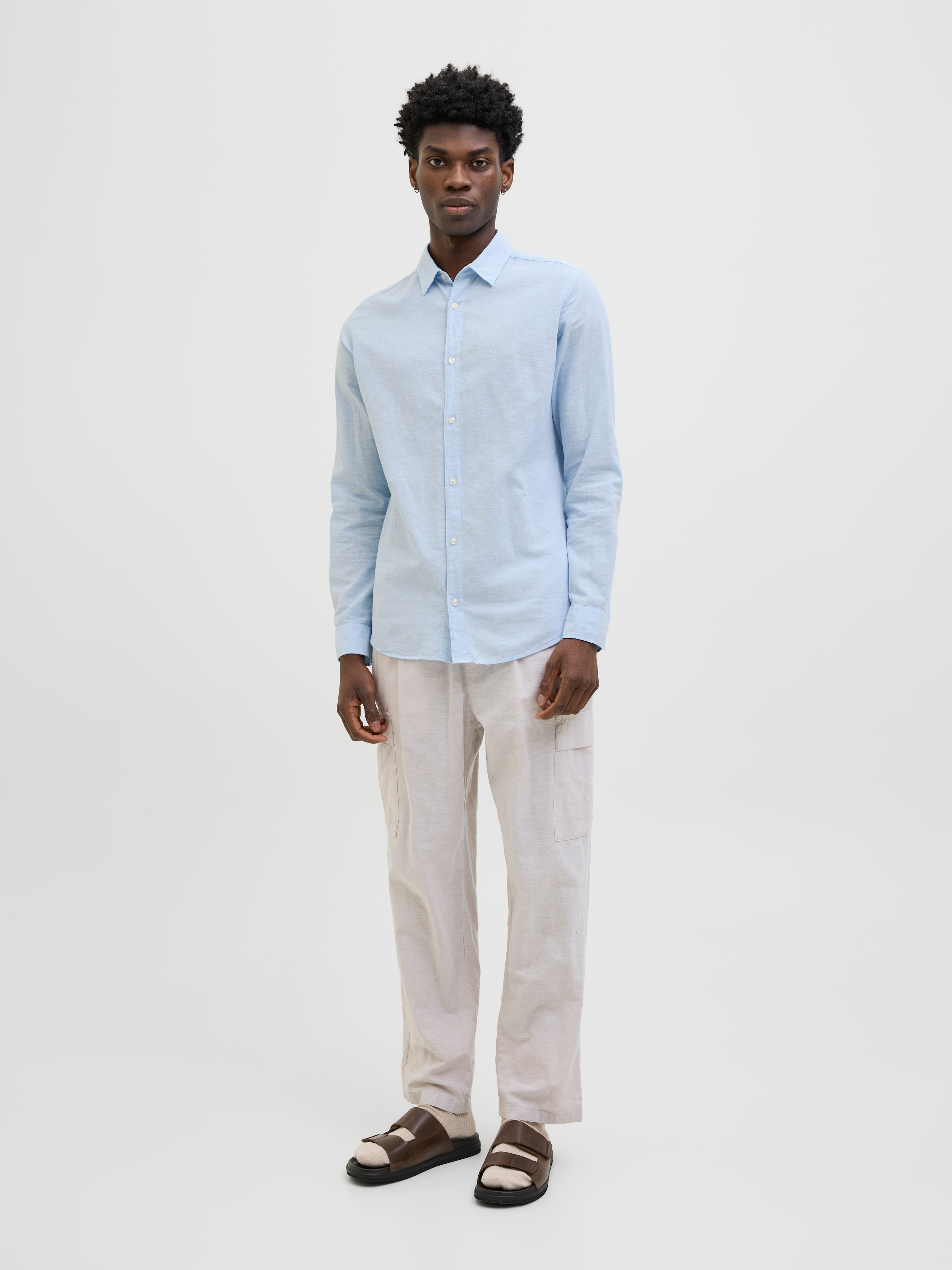 Jack & Jones Langarmhemd »JJEBREEZE SHIRT LS SN«, mit Hemdkragen