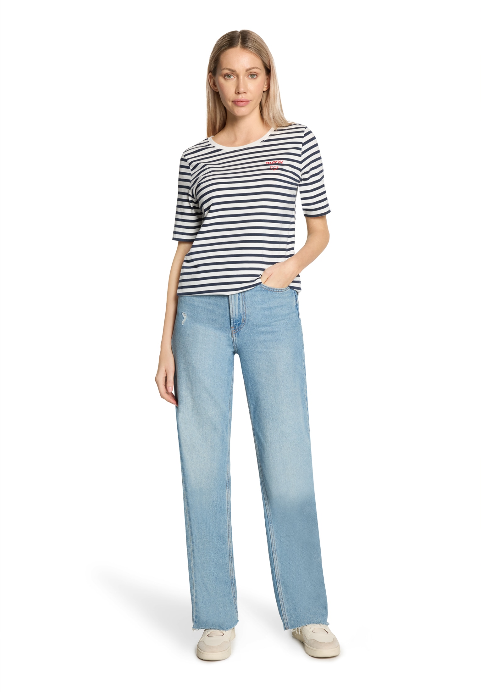 Betty&Co Rundhalsshirt »Basic Shirt mit Ringel«