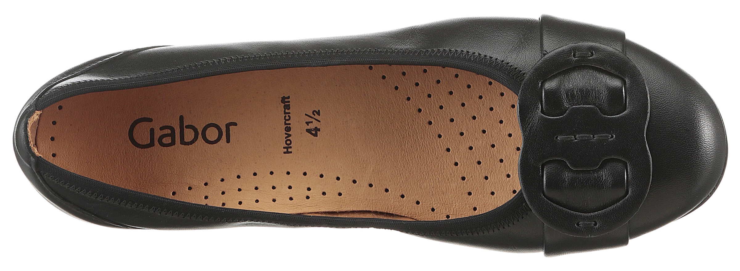 Gabor Ballerina, flache Schuhe, Slipper mit Hovercraft Luftkammern-Laufsohle