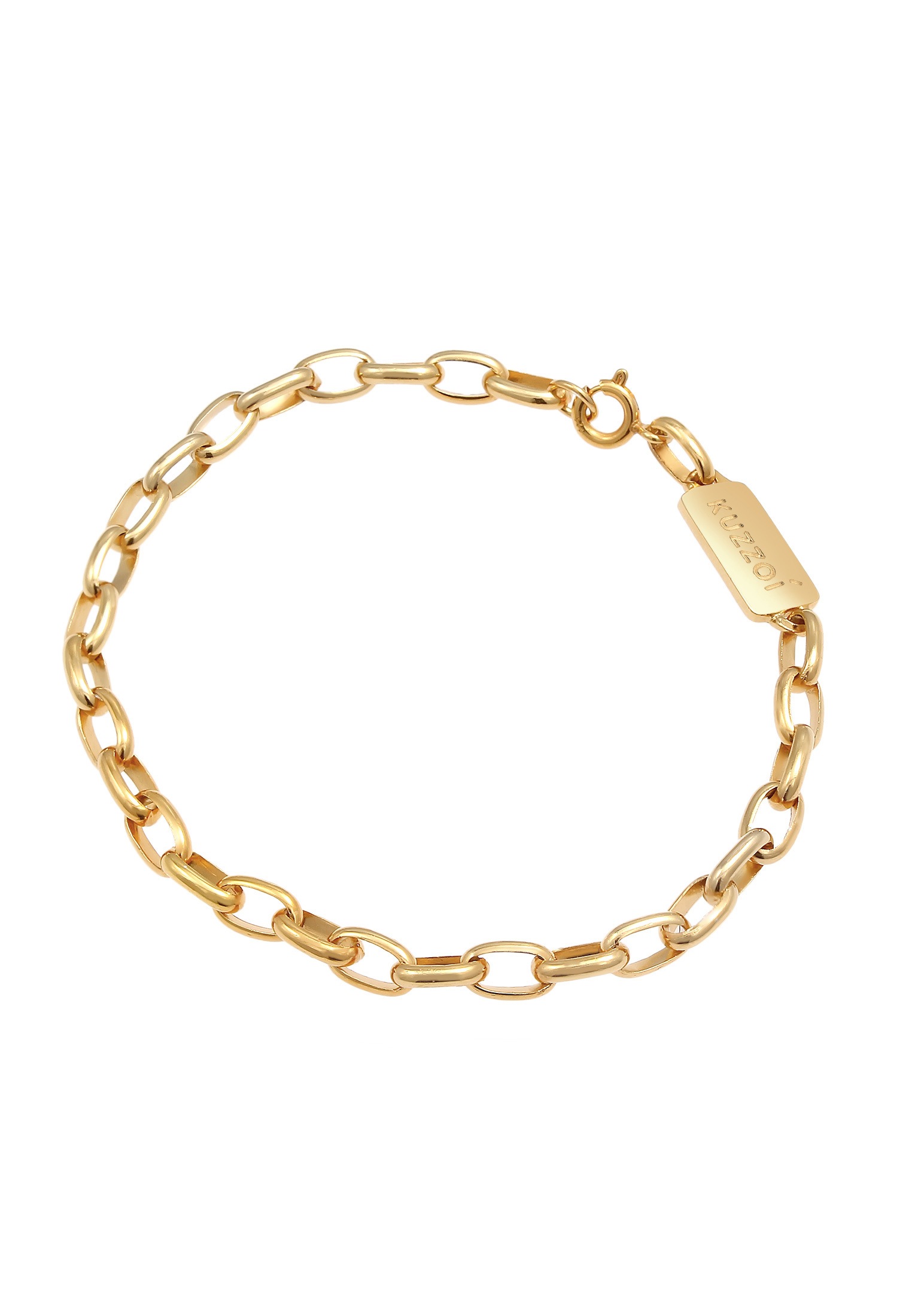 Kuzzoi Armkette »Armband Herren Gliederkette Oval Basic 925 Silber«