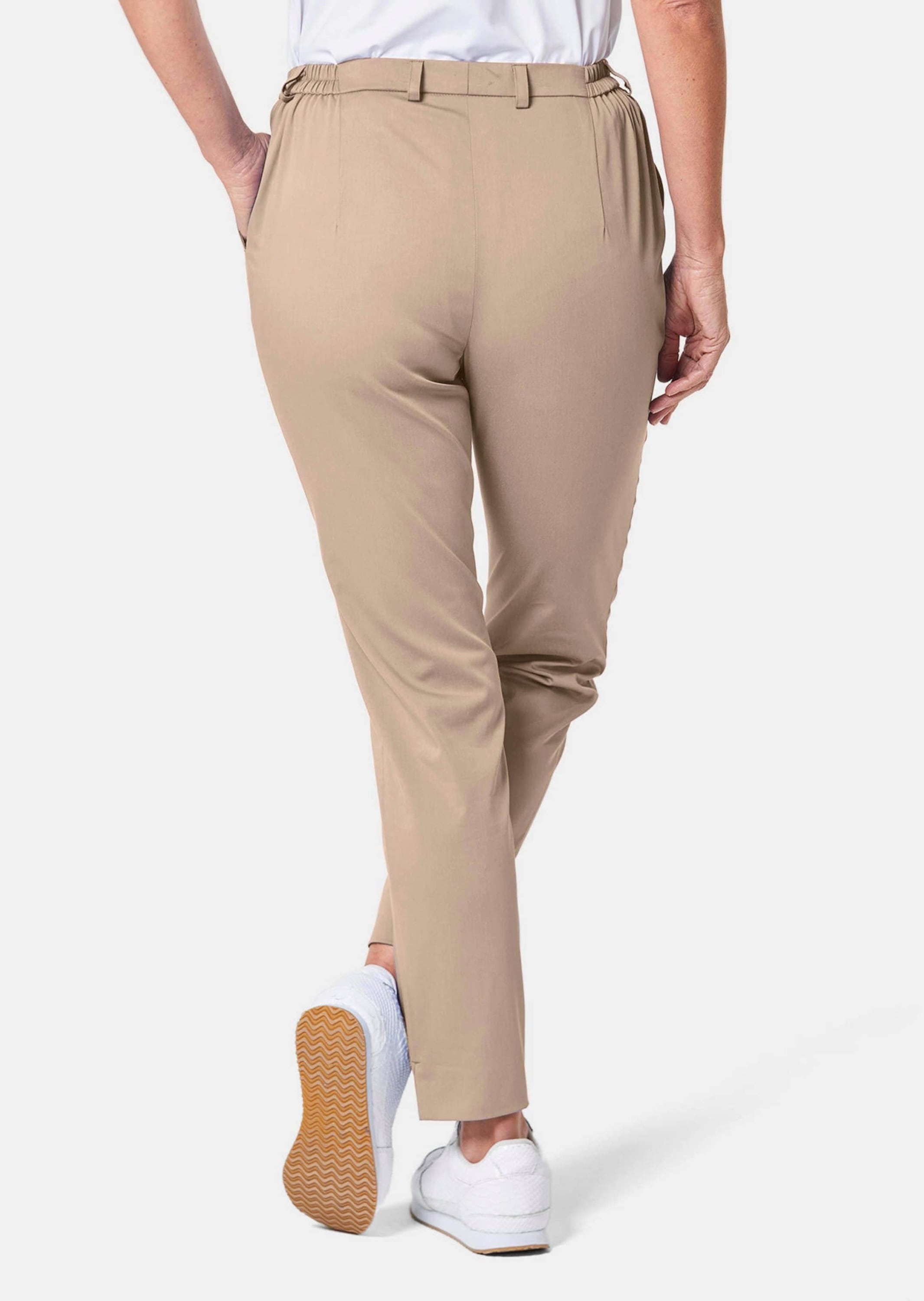GOLDNER Stoffhose »Satinhose Carla Sportive Hose Carla aus trageangenehmen Satin«