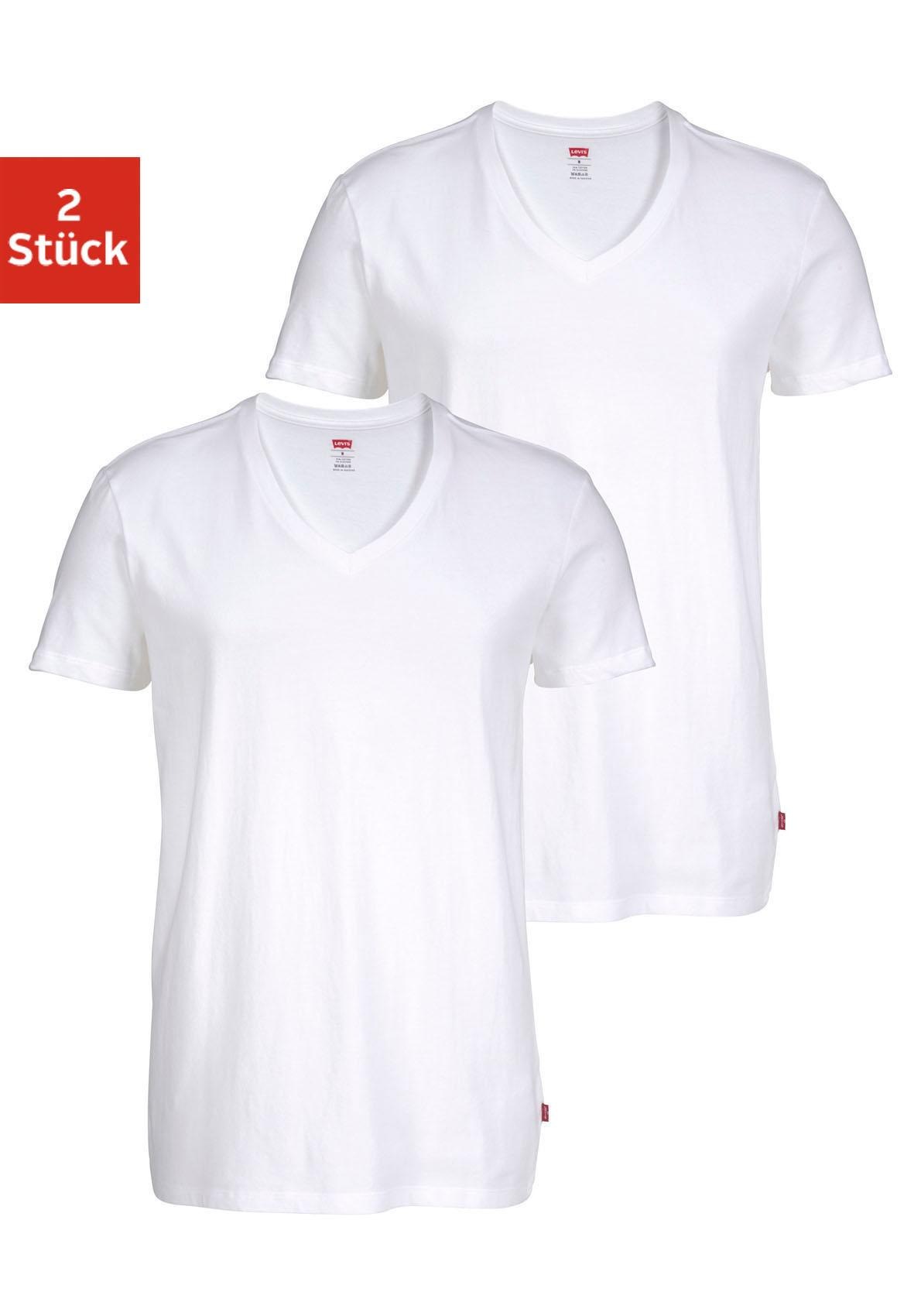 Levi's® T-Shirt, (2er-Pack), mit V-Neck