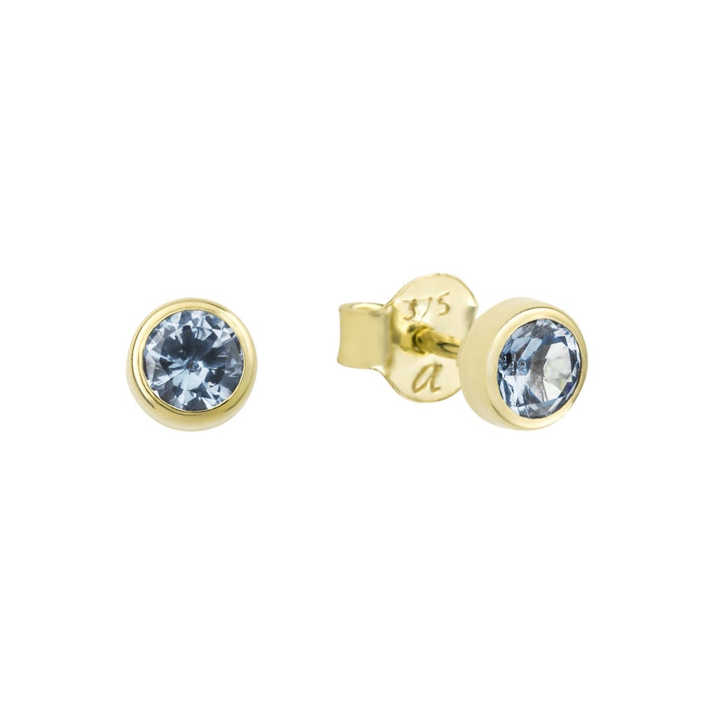 Amor Paar Ohrstecker »Schmuck Geschen Ohrschmuck 2013590 Gold, blauer Stein«