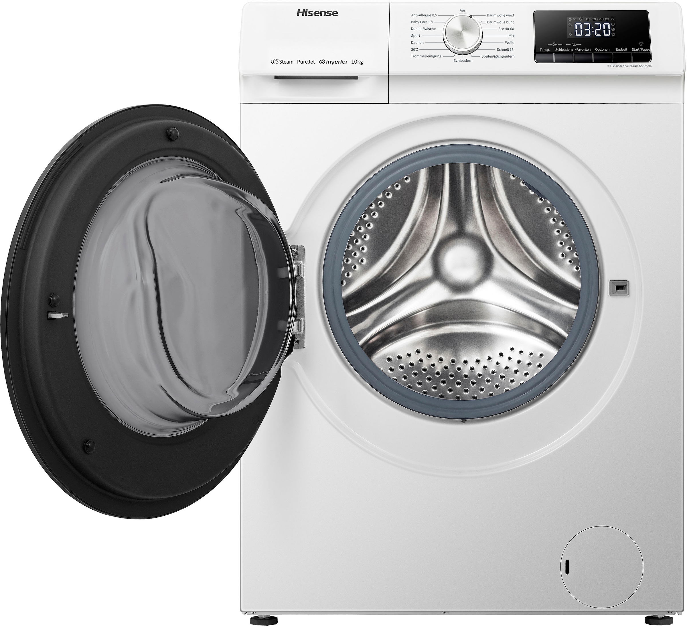 Hisense Waschmaschine WFQA1014EVJM »WFQA1014EVJM«, 10 kg, 1400 U/min