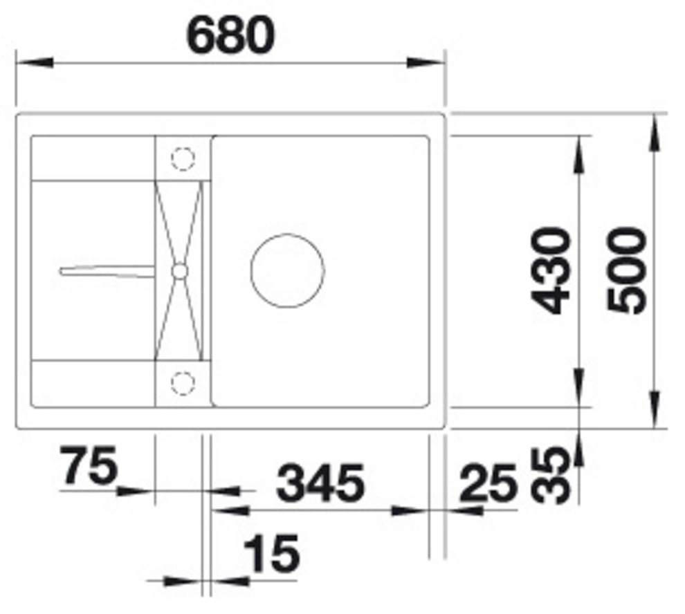 Blanco Granitspüle »METRA 45 S Compact« 1 Stk. tlg. erhältlich in mehreren Farben
