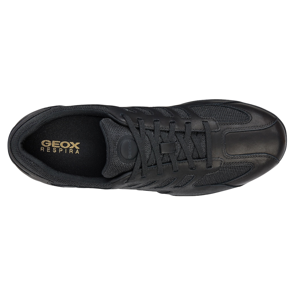 Geox Sneaker »U SNAKE 2.0 A«, mit dunkler Sohle, Freizeitschuh, Halbschuh, Schnürschuh