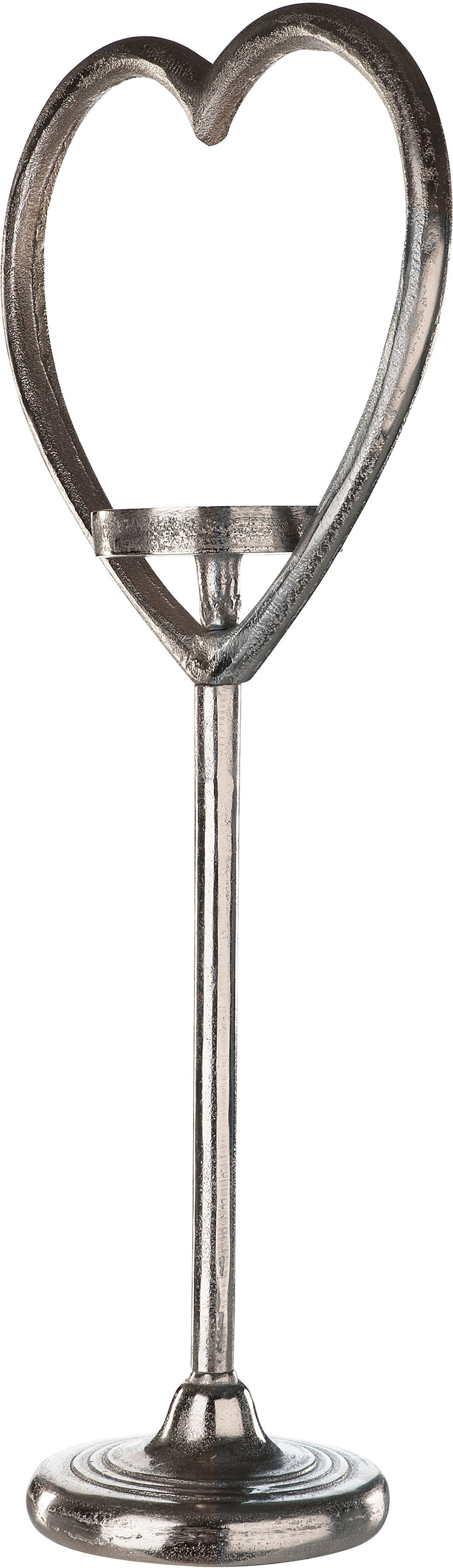 GILDE Kerzenhalter (1 aus Kerzenleuchter kaufen online OTTO »Herz«, 63 ca. cm bei Aluminium, St.), Höhe