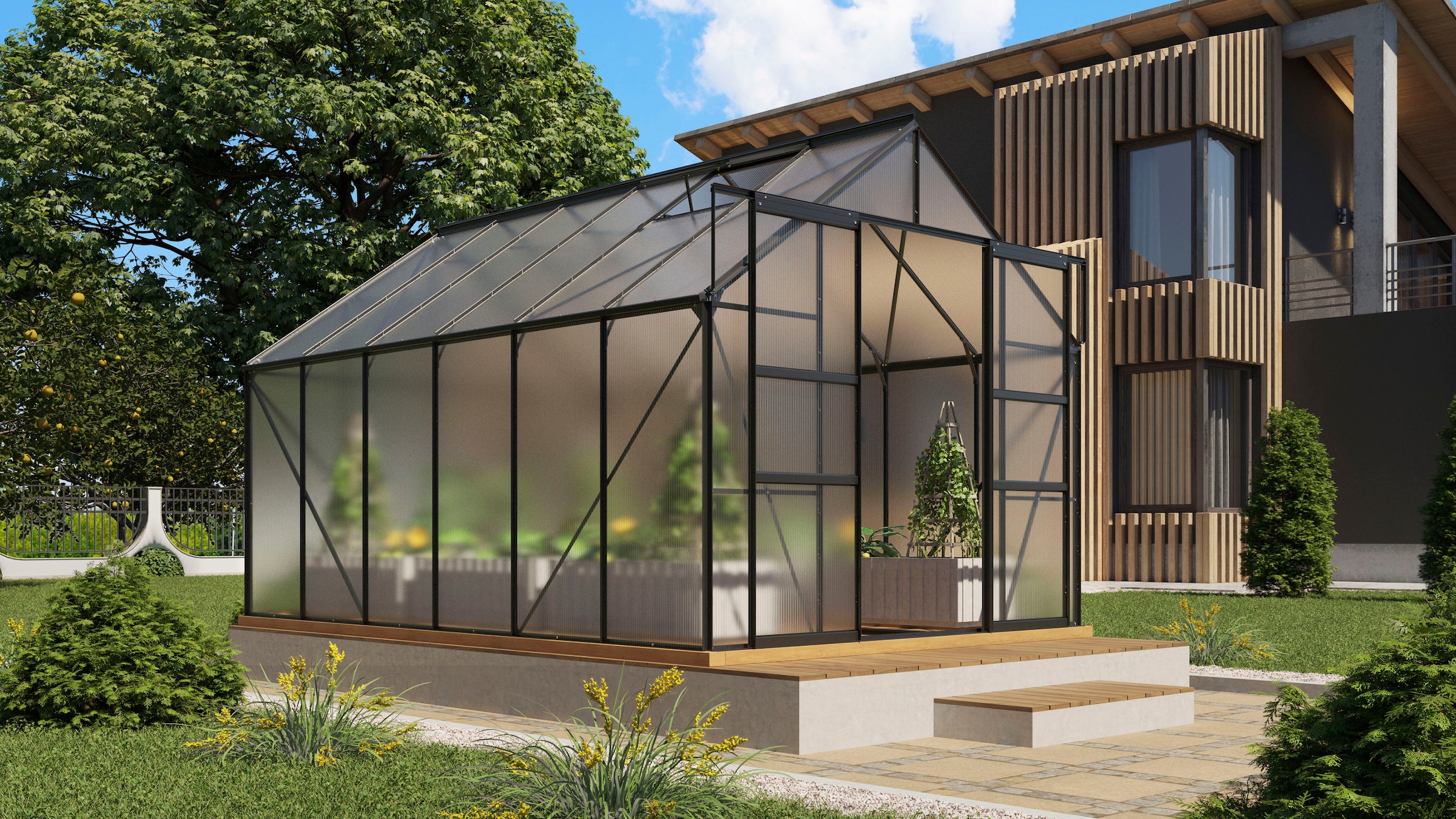 Vitavia Gewächshaus »Mars 9900« Alu-Profile, 6 mm Hohlkammerplatten