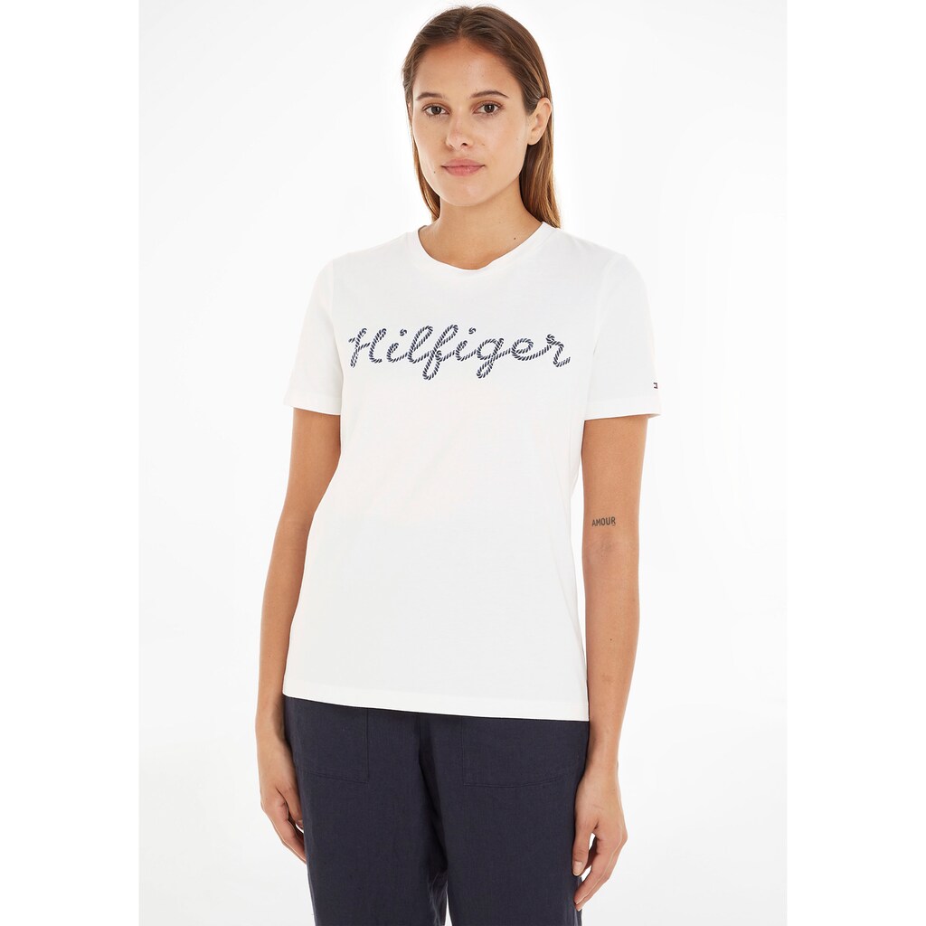 Tommy Hilfiger T-Shirt »REG ROPE PUFF PRINT C-NK SS«