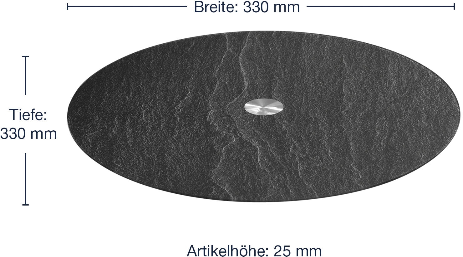 LEONARDO Servierplatte »TURN«, 32,5 cm, schwarz Schieferoptic, drehbar