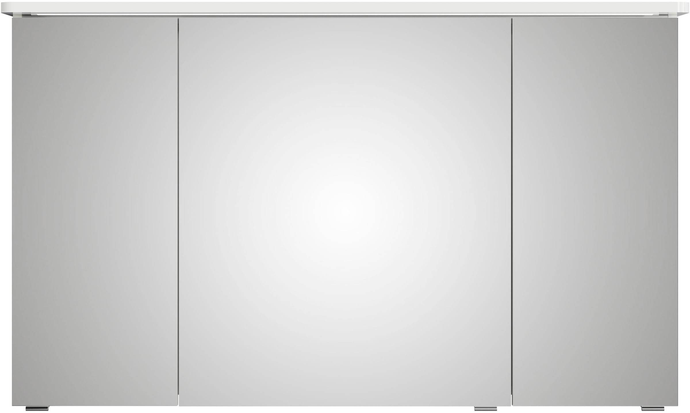 Saphir Spiegelschrank »Serie 4005 Badezimmer-Spiegelschrank inkl. LED-Kranzbeleuchtung«, Badschrank 120 cm breit, 3 Türen, 6 Glas-Einlegeböden, inkl Türdämpfer
