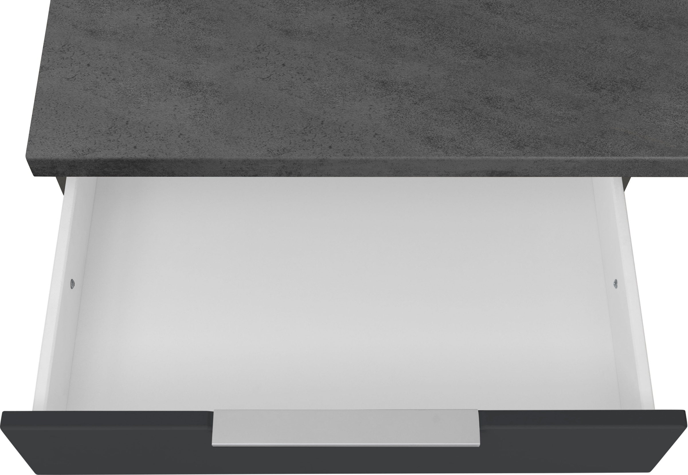 KOCHSTATION Küchenzeile »KS-Luhe« 390 cm breit, wahlweise mit oder ohne E-Geräten, gefräste MDF-Fronten