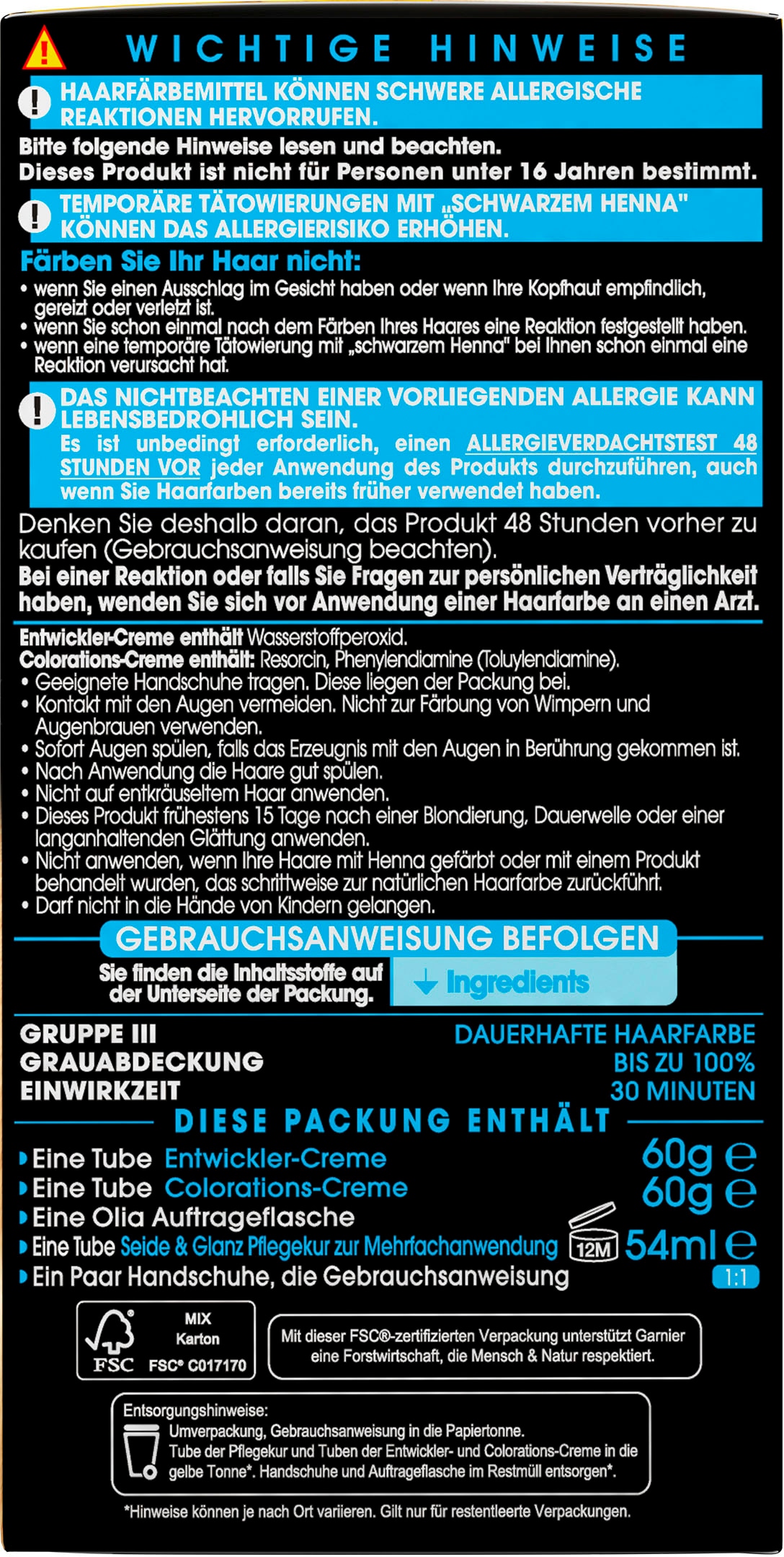 GARNIER Coloration »Olia Aufheller«, mit pflegender Formel