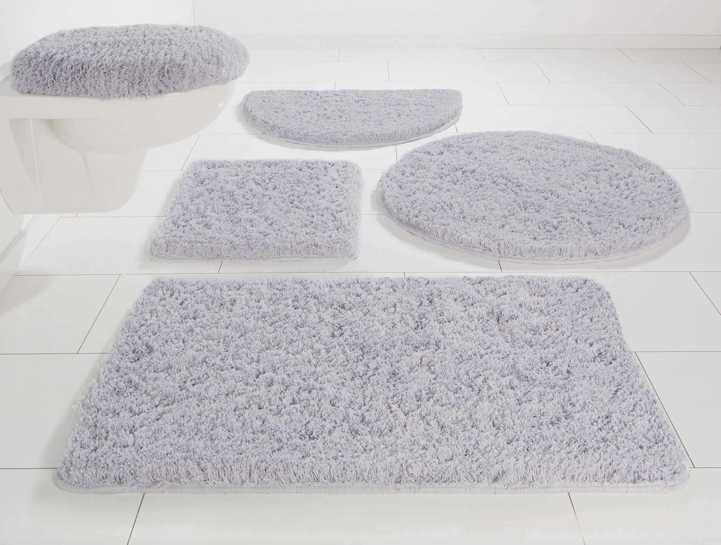 Möve Badematte »Superwuschel, Badvorleger, Badezimmer Teppich«, rutschhemmend beschichtet, strapazierfähig-schnell trocknend-fußbodenheizungsgeeignet, Mikrofaser-Badematte, Badteppich, rechteckig, rund & als 3-tlg. Set