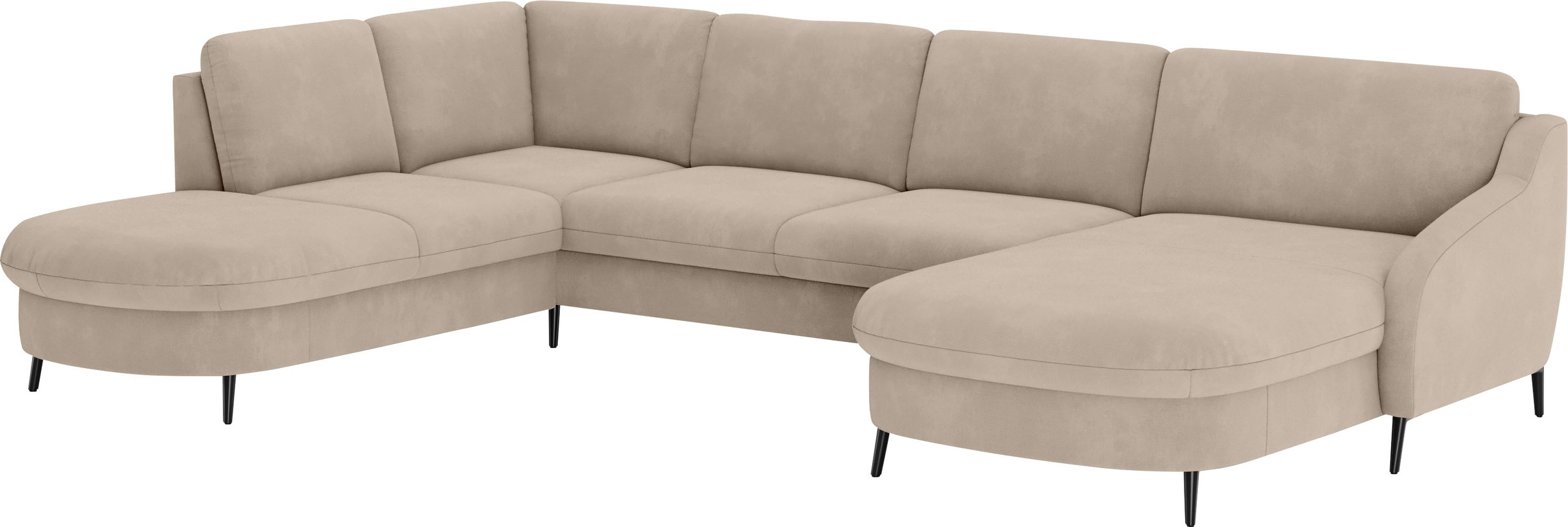 sit&more Wohnlandschaft »Soul U-Form«, wahlweise mit Bettfunktion und Bettkasten oder Schubkasten