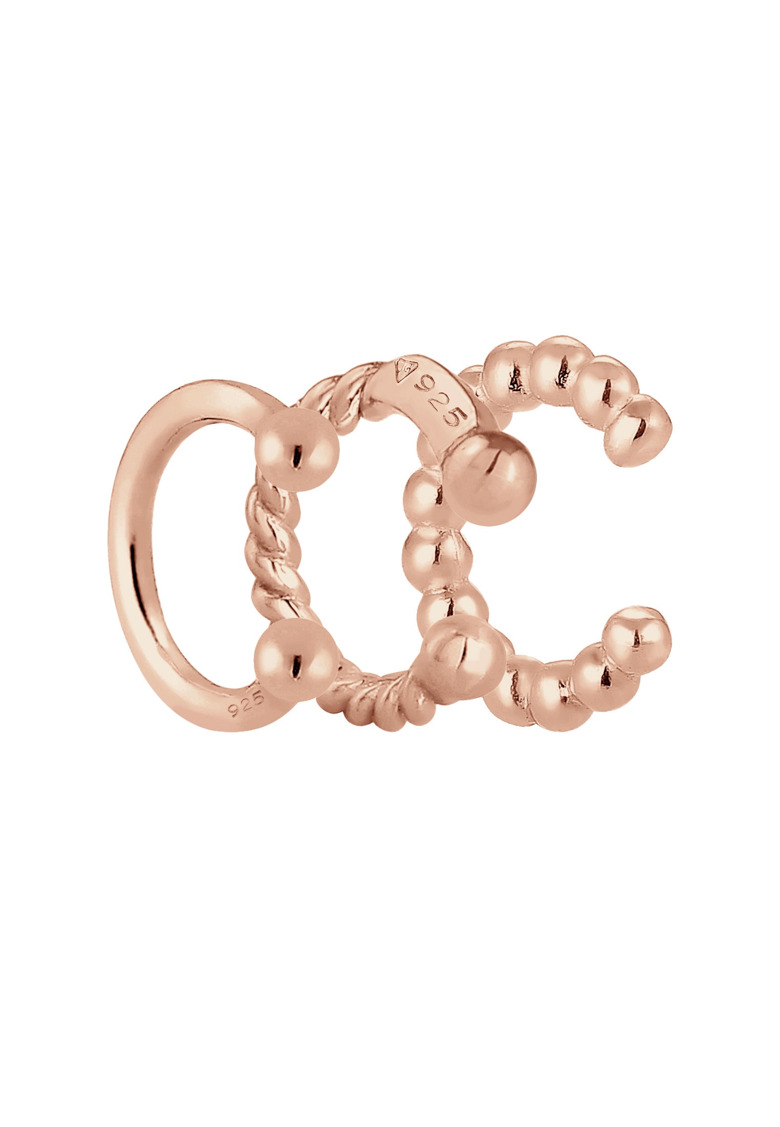 Elli Ohrklemme »Ohrringe Ohrklemme Ear Cuff 3er Set Kugel 925 Silber«