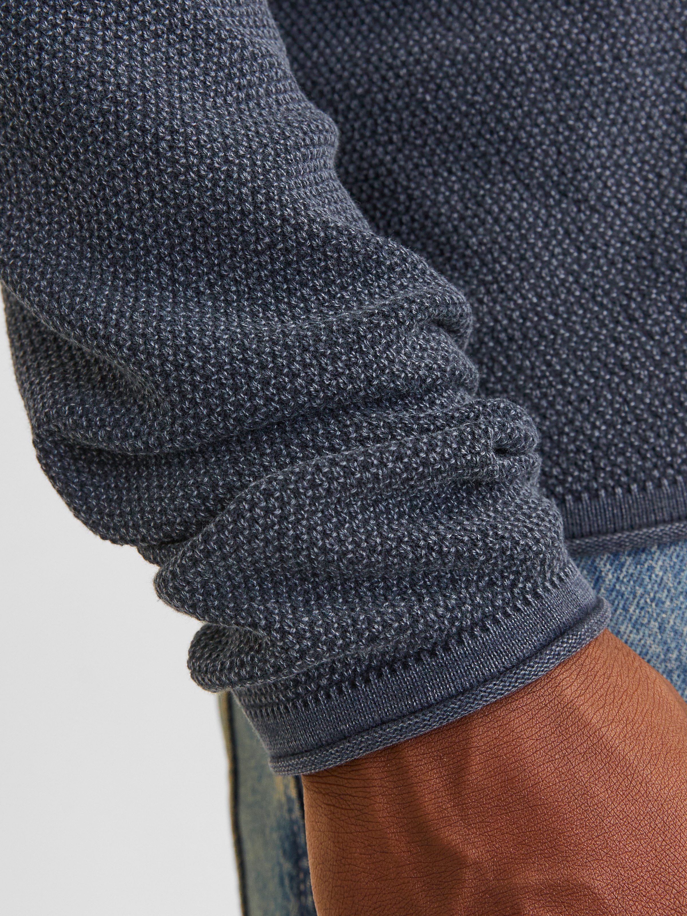 Jack & Jones Rundhalspullover »JJDEAN KNIT CREW NECK AW24«, in gewaschener Optik