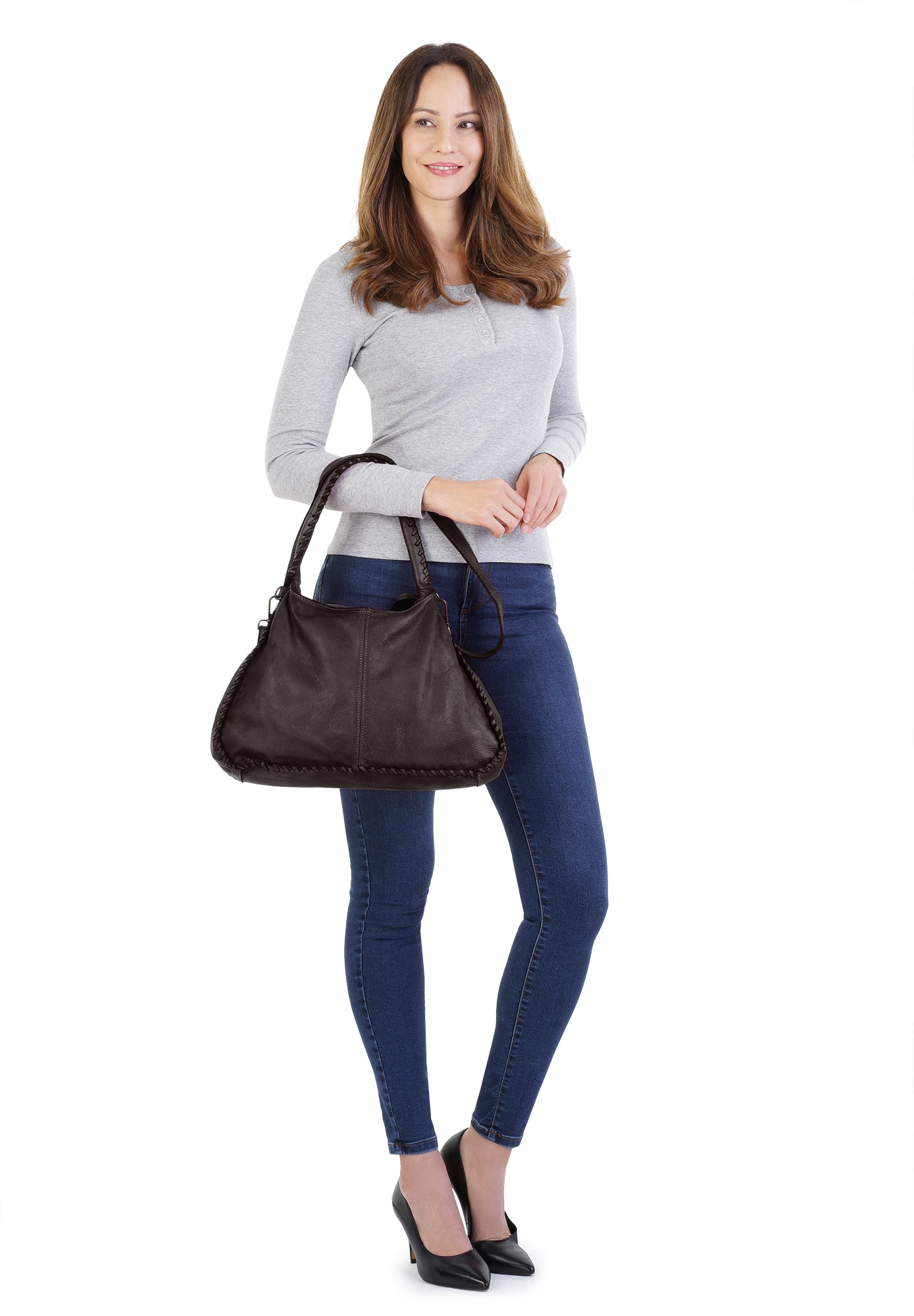 Samantha Look Shopper, echt Leder, Made in Italy
