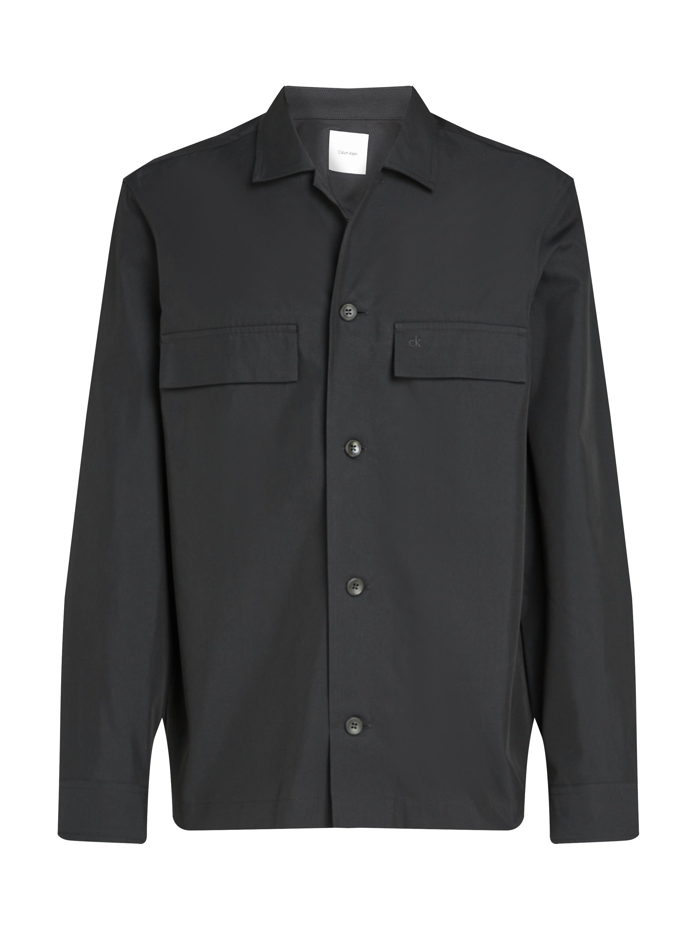 Calvin Klein Langarmhemd »COTTON BLEND OVERSHIRT«, mit Logoprint