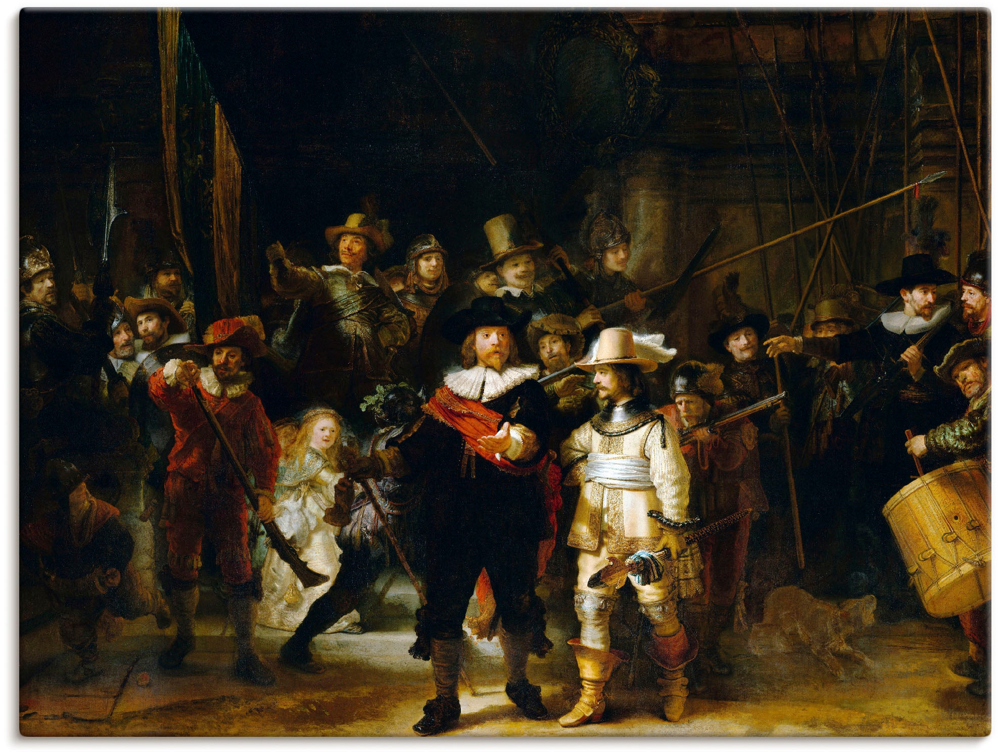 Porträts, als in Wandbild online 1642«, Nachtwache. Leinwandbild, St.), Poster (1 bei kaufen Größen »Die verschied. Artland OTTO
