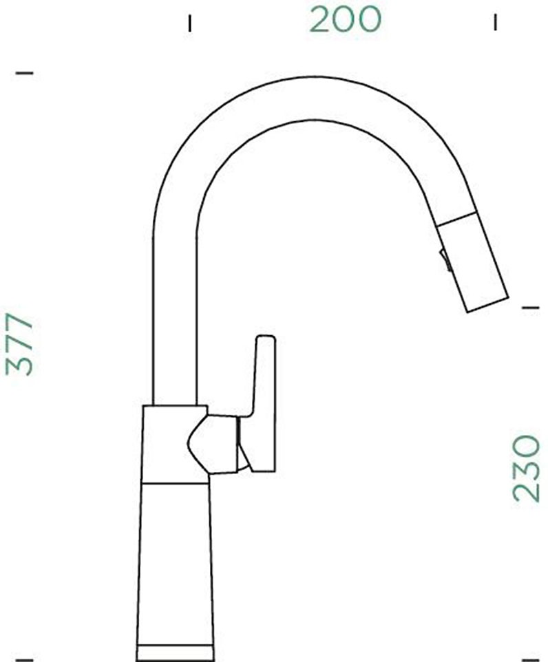 Schock Küchenarmatur »SC-520 SB« ausziehbar, Strahl-Brause, Rückflussverhinderer, Schwenkbereich 120°