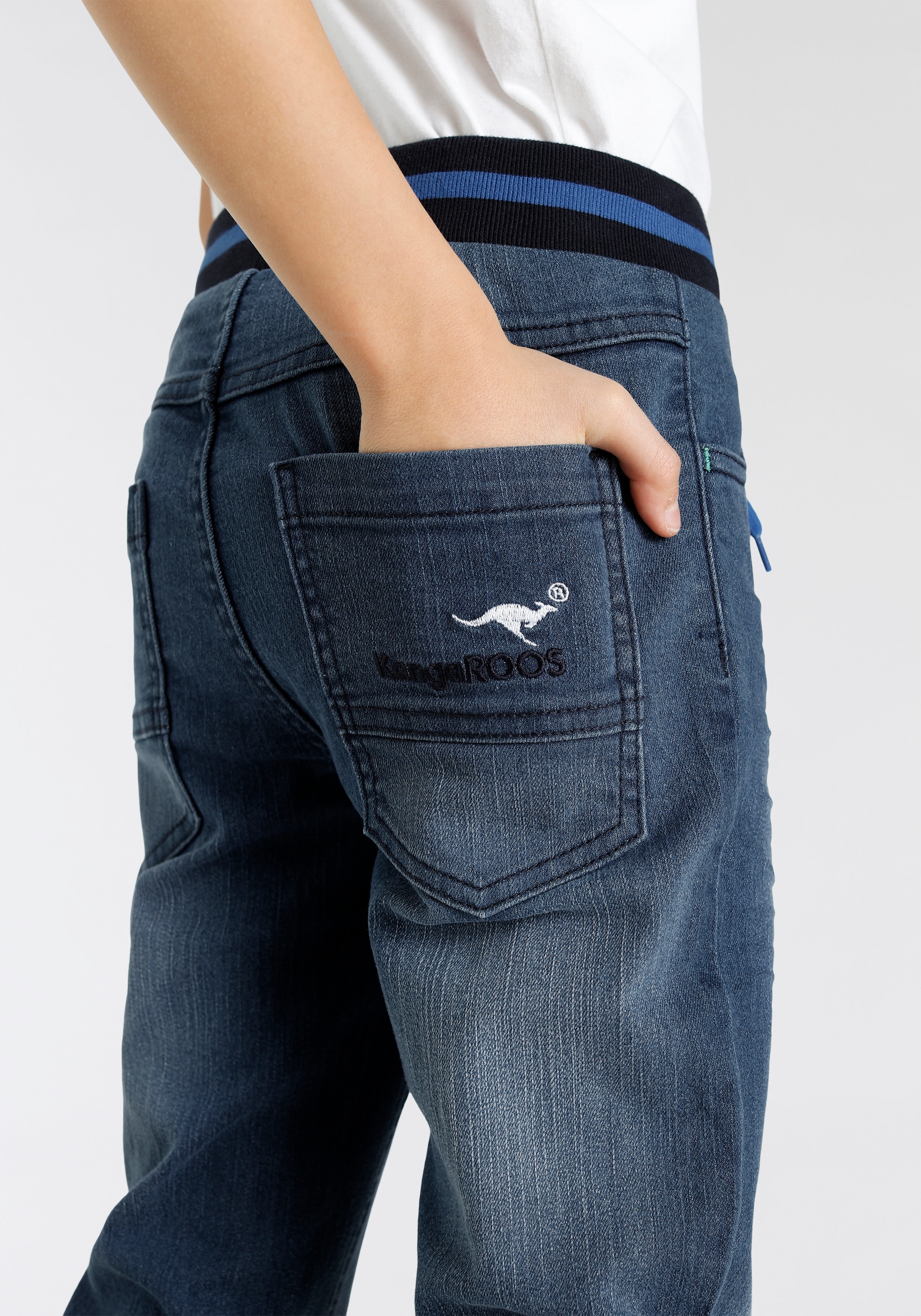 KangaROOS Stretch-Jeans »Denim«, Waschung authentischer in bei OTTO bestellen