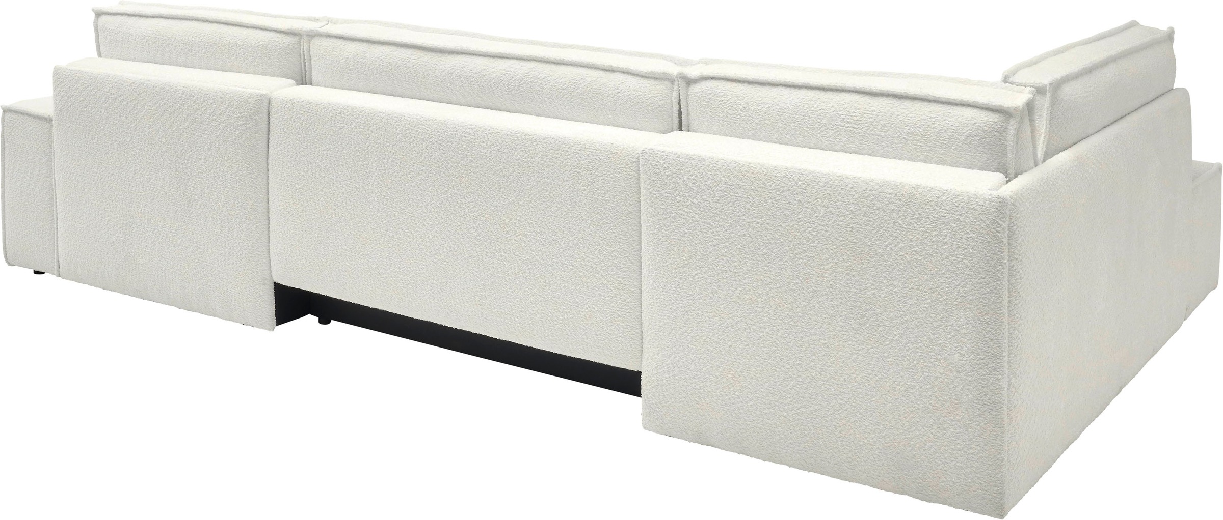 OTTO home Wohnlandschaft »FINNLEY U-Form XXL 329 cm - OTTO. Verlässliche Qualität.« Schlafsofa, Bettkasten, in Bouclé, Struktur fein und Mega Cord