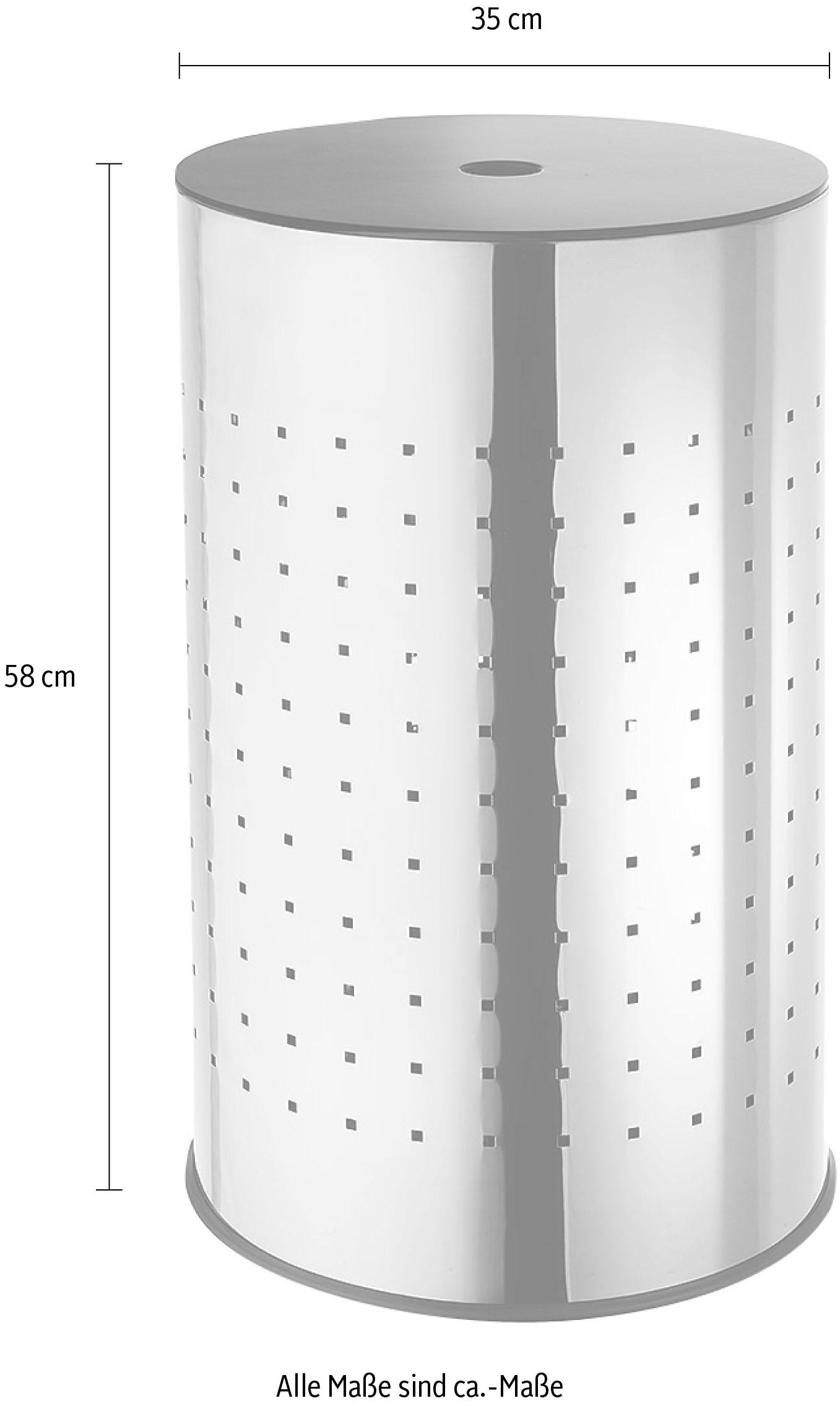 locker Wäschekorb, verchromtes Metall, Höhe 58 cm online kaufen bei OTTO