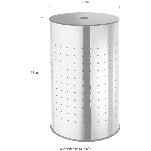 locker Wäschekorb, verchromtes Metall, Höhe 58 cm online kaufen bei OTTO