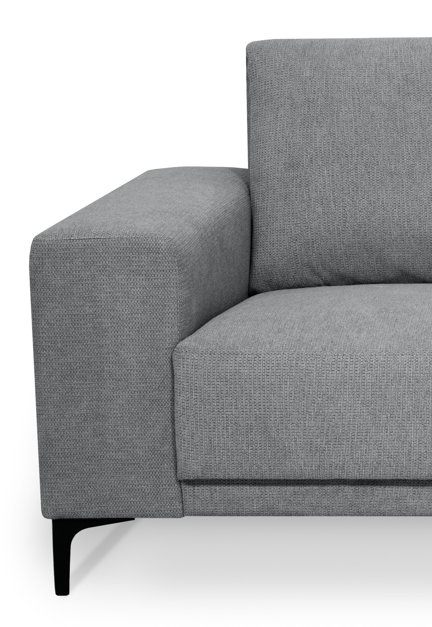 Places of Style 3-Sitzer »Xander«, Breite 224 cm, Soft-Touch Chenille, schwarze Metallfüßen