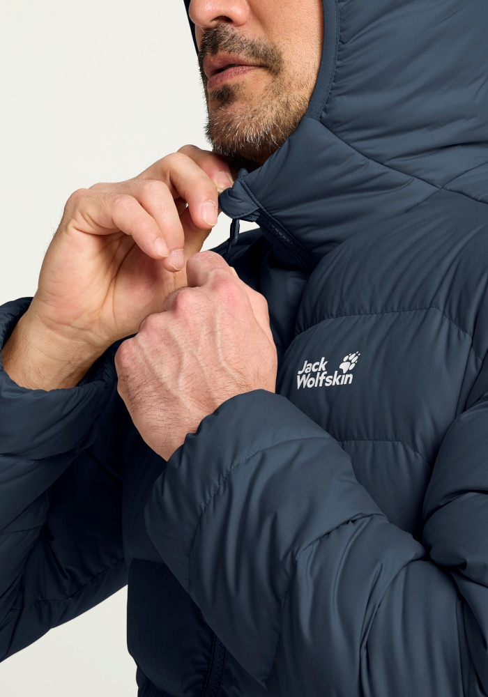 Jack Wolfskin Daunenjacke »WILD PASS DOWN HOODY M RDS« mit Kapuze Daunenjacke, warm, wind- und wasserabweisend