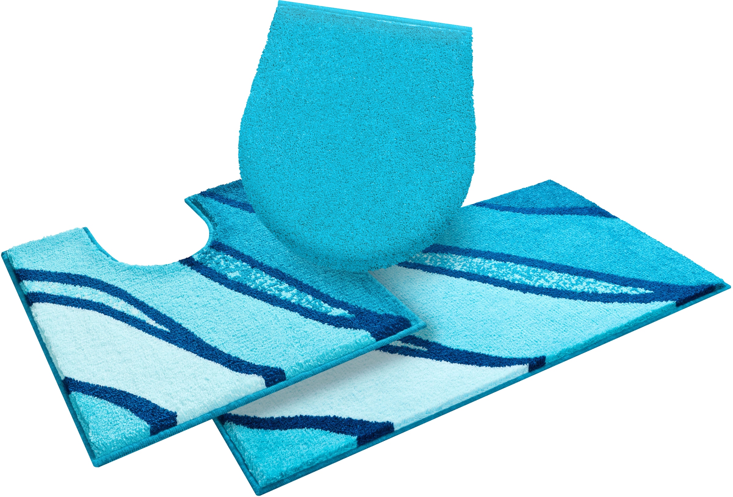 Grund Badematte »Belize, Badvorleger, Badezimmer Teppich, sehr weich«, rutschhemmend beschichtet, schnell trocknend-fußbodenheizungsgeeignet, weiche Haptik, auch als 3 teiliges Set erhältlich, Made in Europe