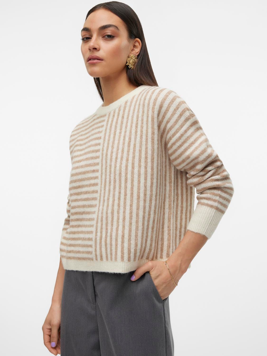 Vero Moda Strickpullover »VMURANUS LS ONECK CROPPED PULLOVER GA BF«