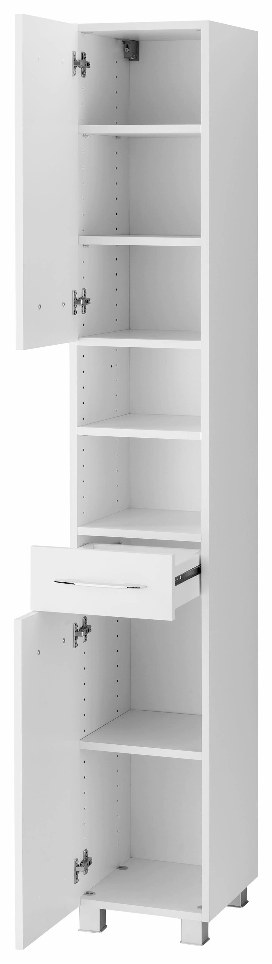 Held Möbel Portofino Seitenschrank 35 x 30 x 185 cm Holzwerkstoff Weiß