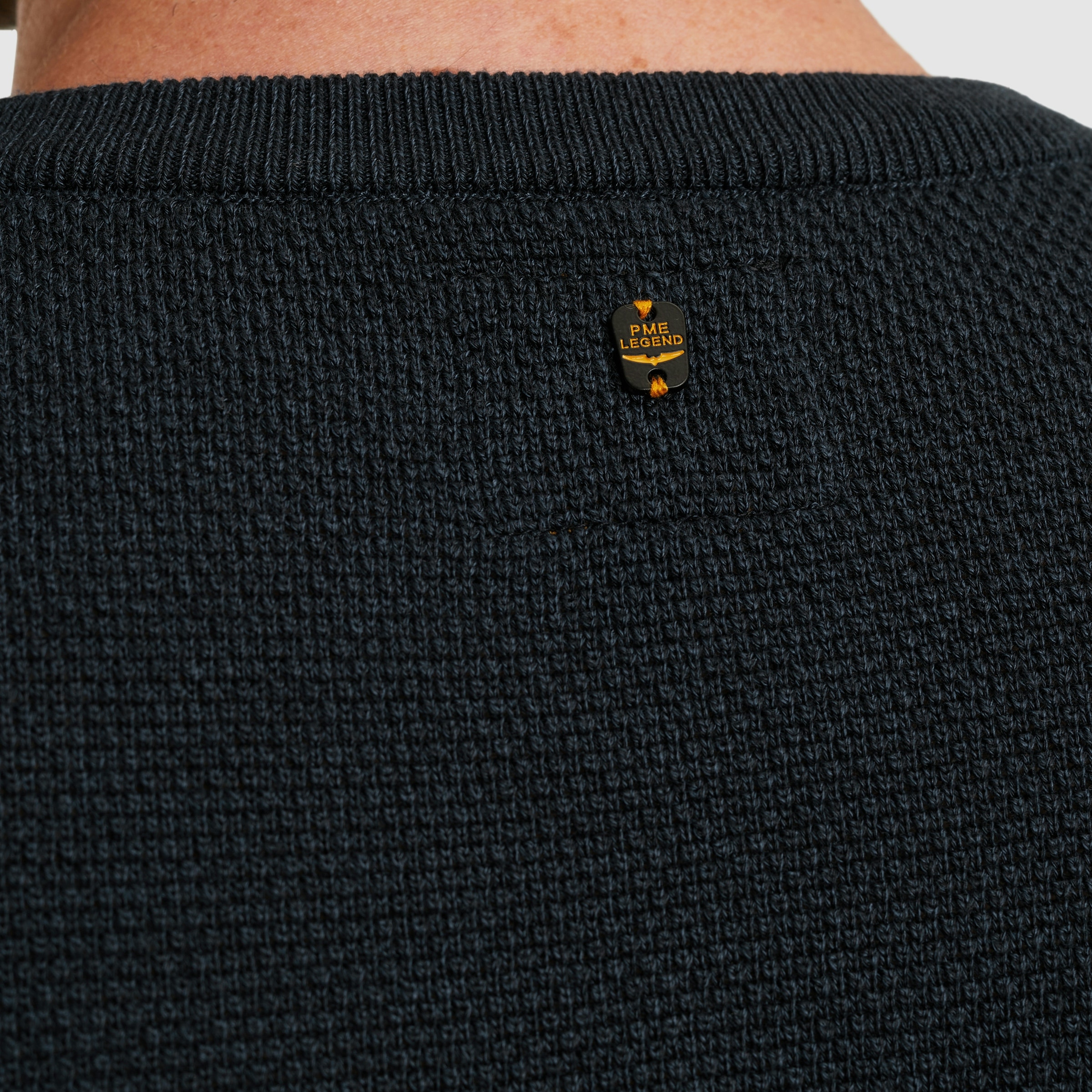 PME LEGEND Rundhalspullover, mit Logo Stickerei