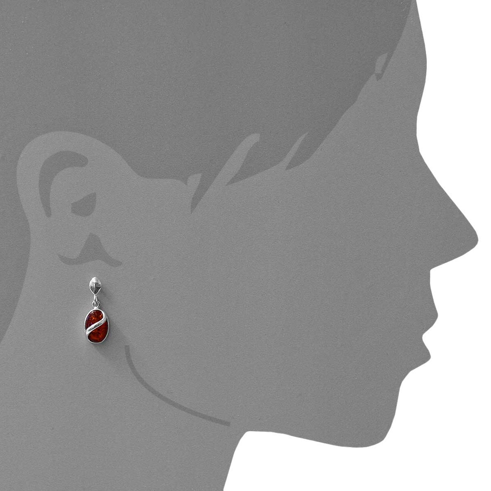 OSTSEE-SCHMUCK Paar Ohrhänger »- Birga - Silber 925/000 - Bernstein«