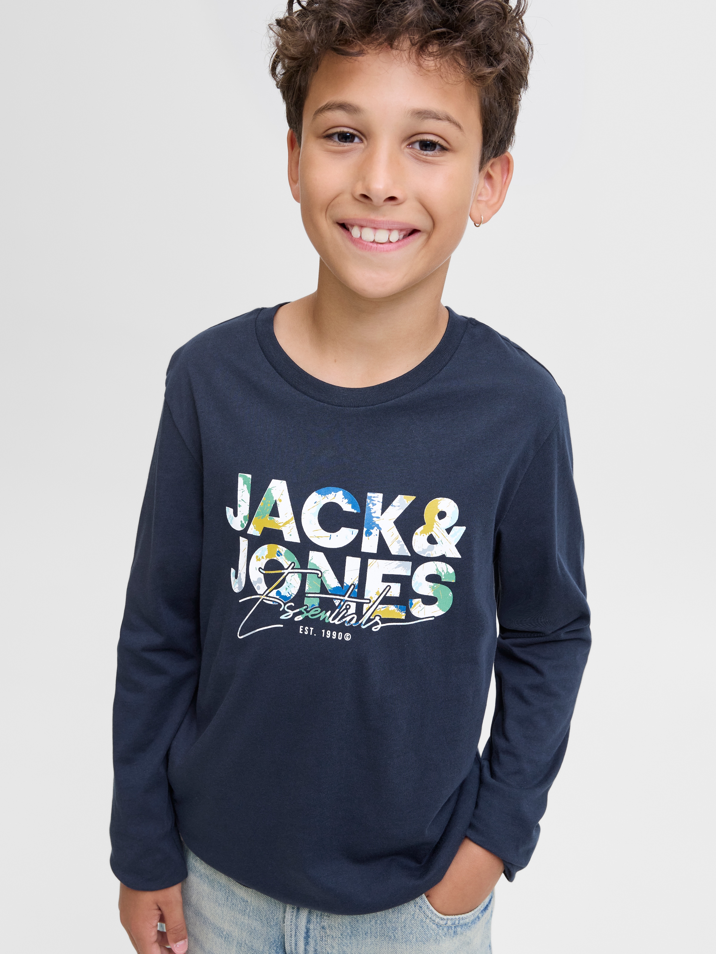 Jack & Jones Junior T-Shirt »JJGEPLAS TEE LS CREW NECK 2PK MP JNR«, (Packung, 2 tlg.)
