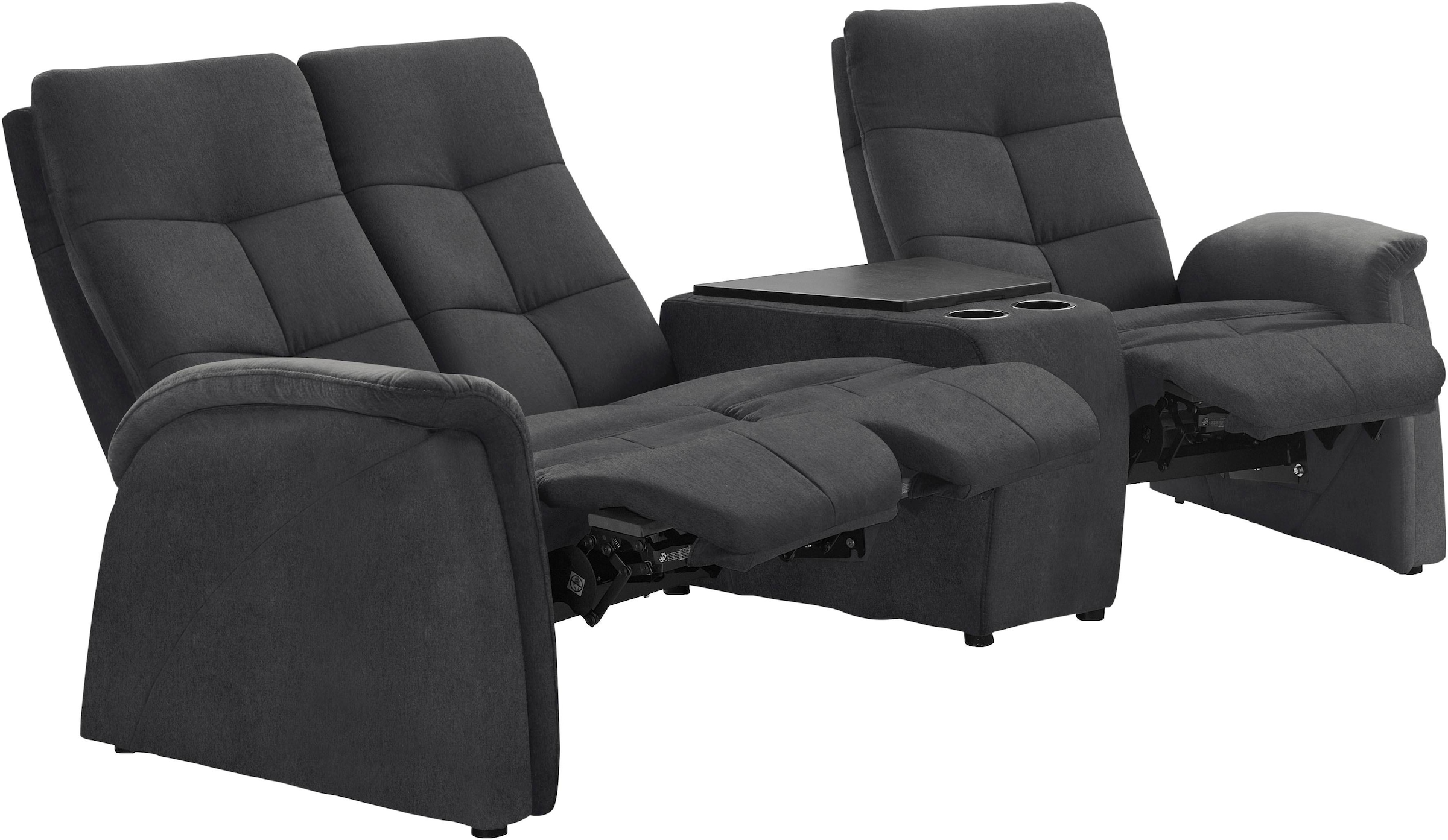 exxpo - sofa fashion 3-Sitzer »Tivoli, Kinosofa mit Relaxfunktion, mit Ablagetisch und Stauraum«, bequem und komfortabel, hohe Rückenlehne