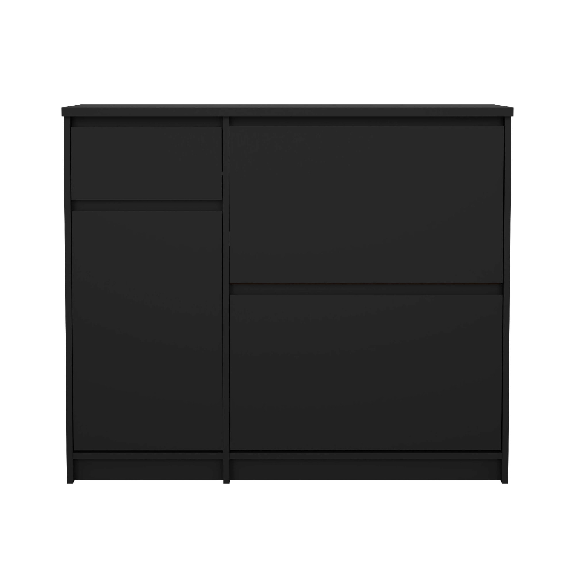 INOSIGN Schuhschrank »Naia Schuhaufbewahrung, Schuhkommode, Schuhregal, Modernes Design«, mit 2 Klappen und 1 Tür und 1 Schublade, Praktisch, Breite 109 cm