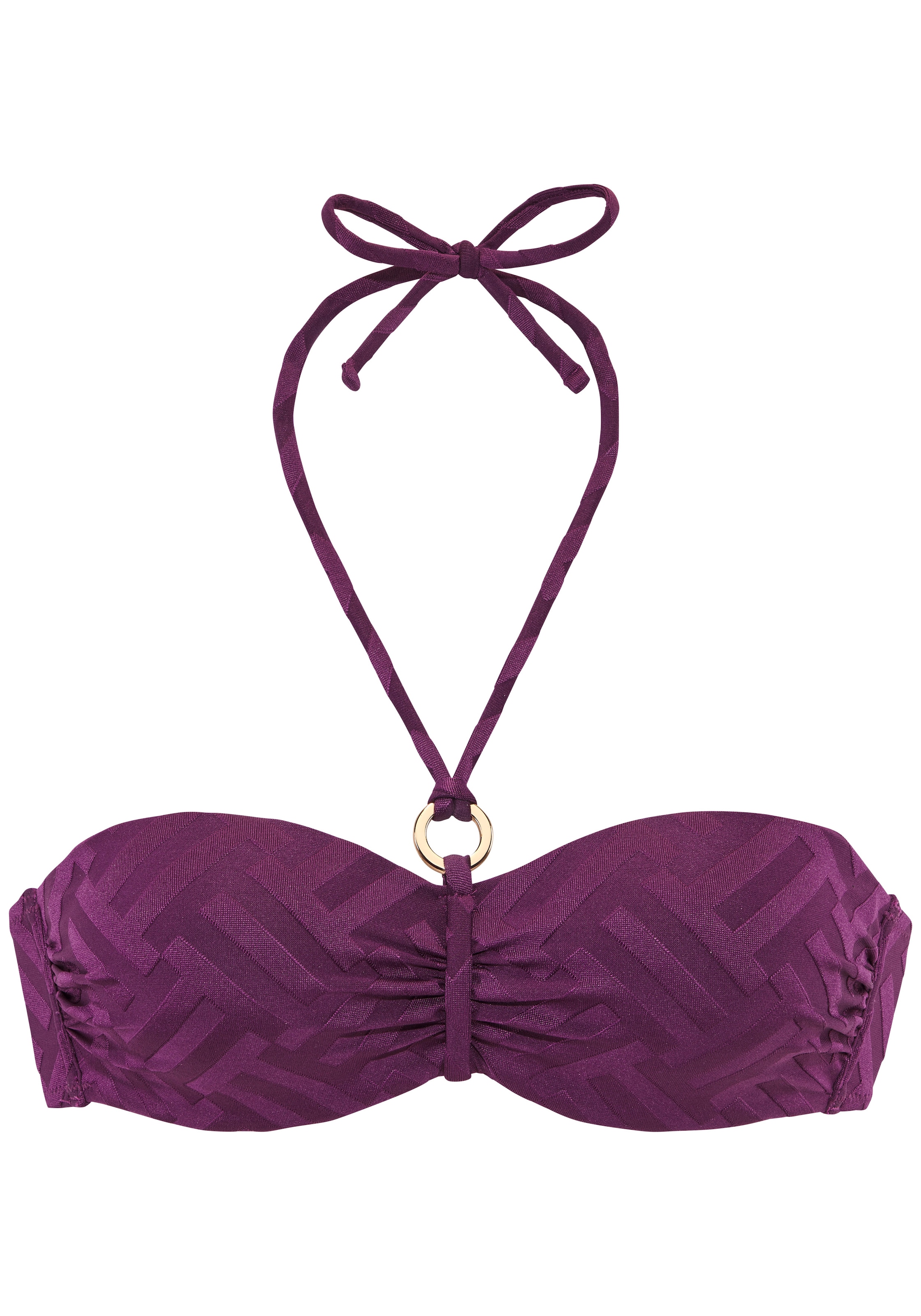 LASCANA Bügel-Bandeau-Bikini-Top »Harper« aus eleganter Strukturware
