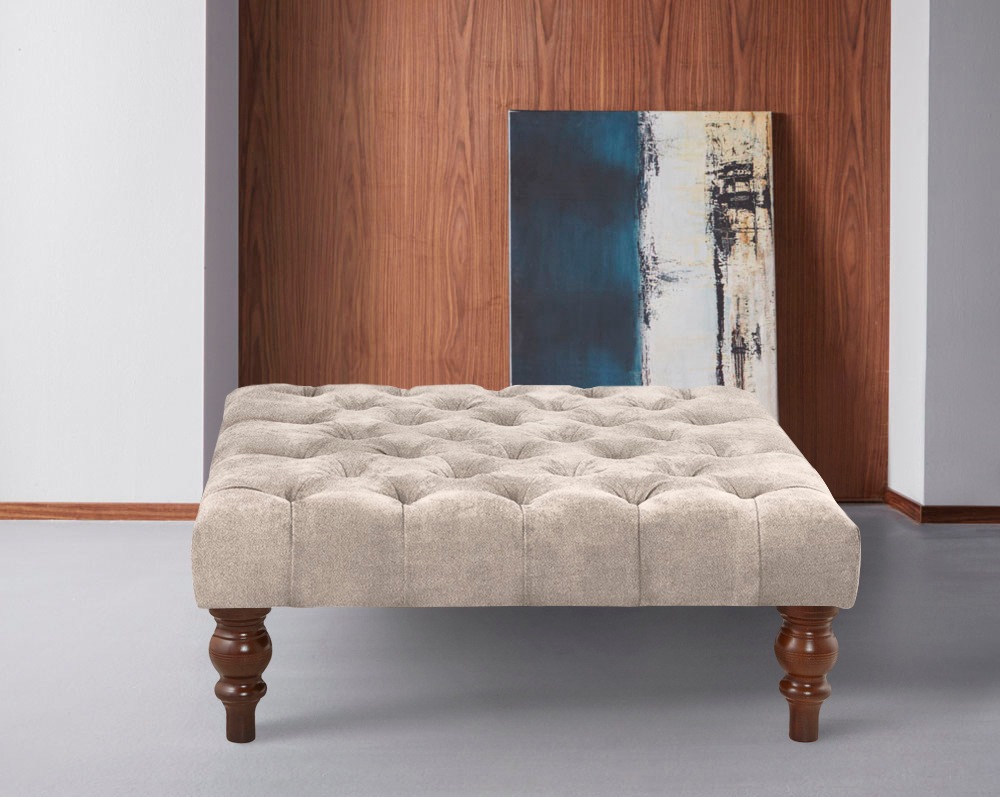 Home affaire Polsterhocker »Chesterfield«, mit Knopfheftung, auch in Leder