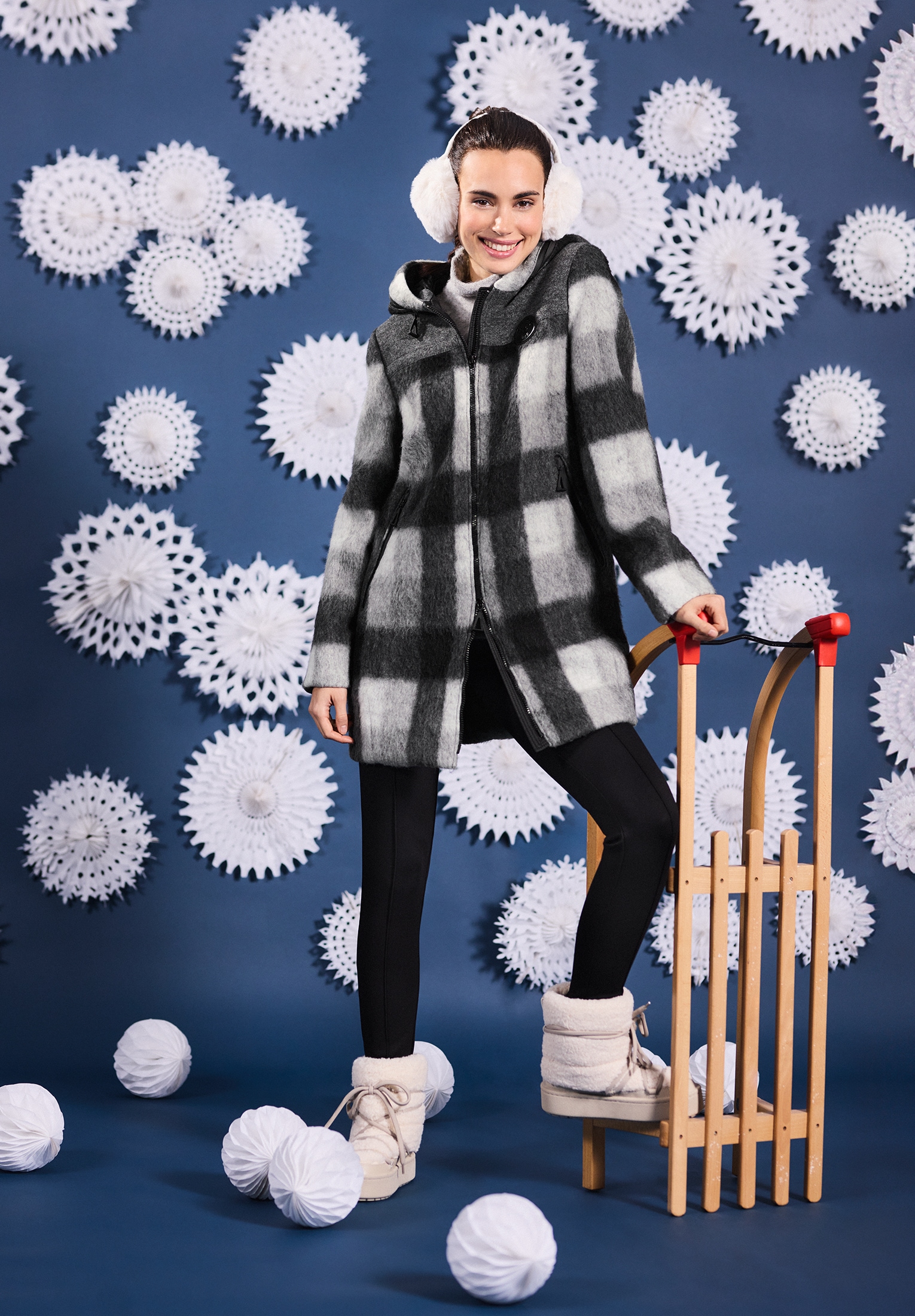 Amber & June Winterjacke »Winterjacke mit Kapuze«