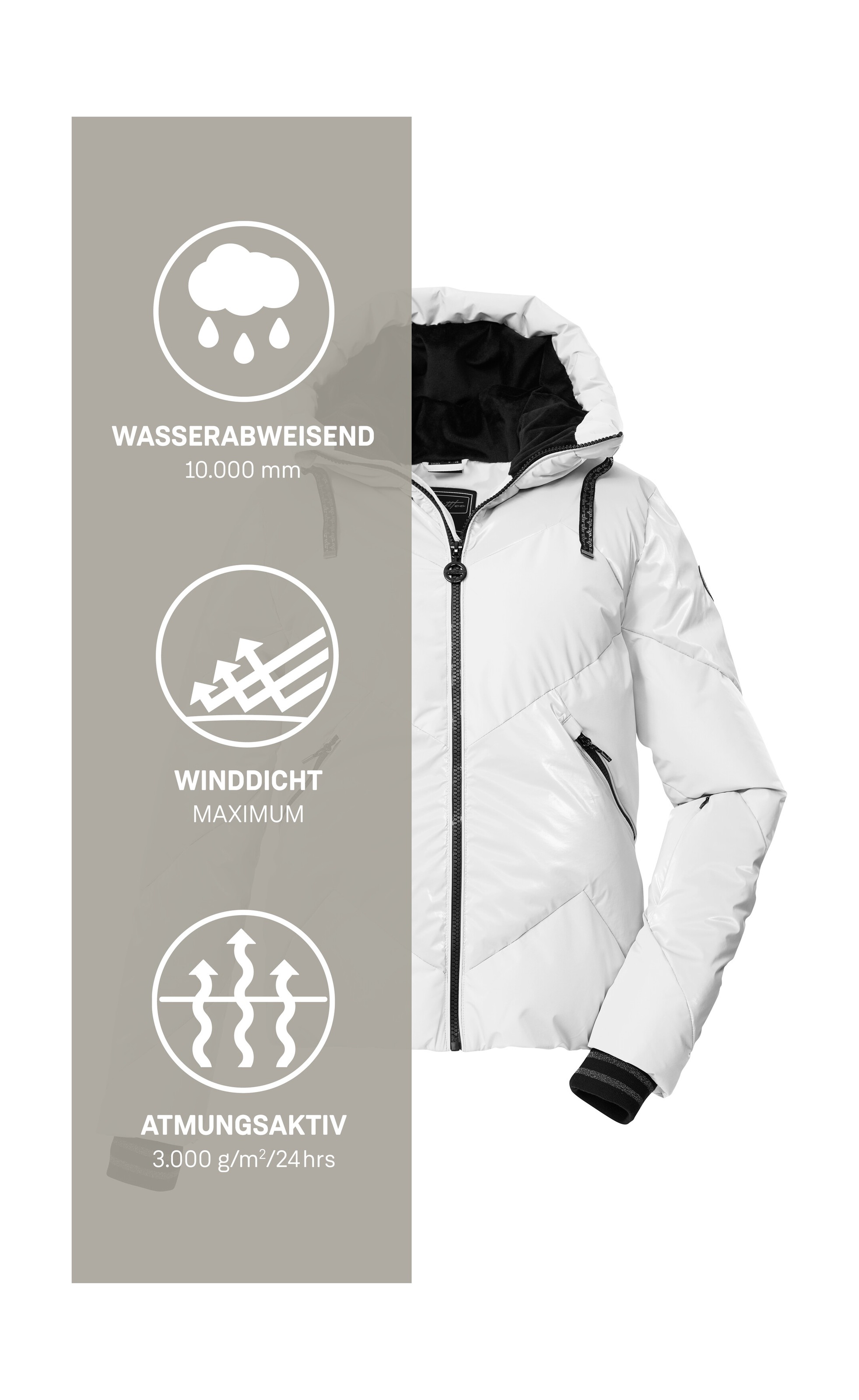 Killtec Skijacke »KSW 113 WMN SKI QLTD JCKT« Winddichte, wasserabweisende Skijacke mit 10.000 mm Wassersäule