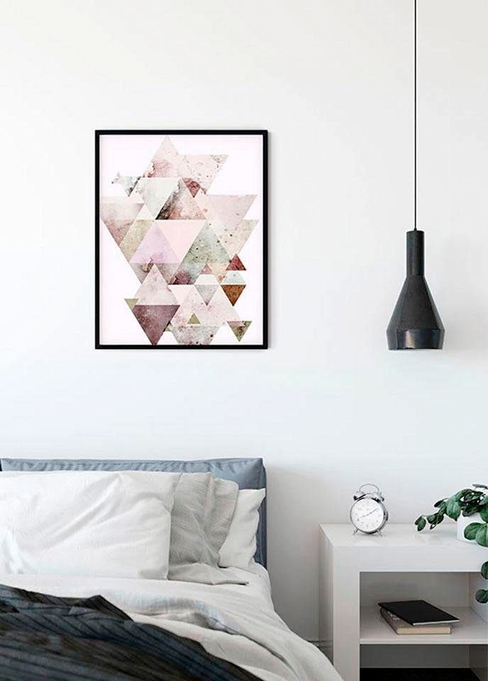 Komar Bild »Triangles Red«, Formen-Kunst, (1 St.), Wandbild zur Dekoration - ohne Rahmen