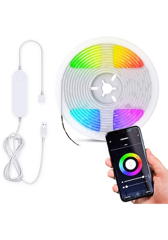 LED Stripe, WIFI RGB-LED Flexband 2 Meter, inkl. 60 x RGB-LED 0,10 Watt für den...